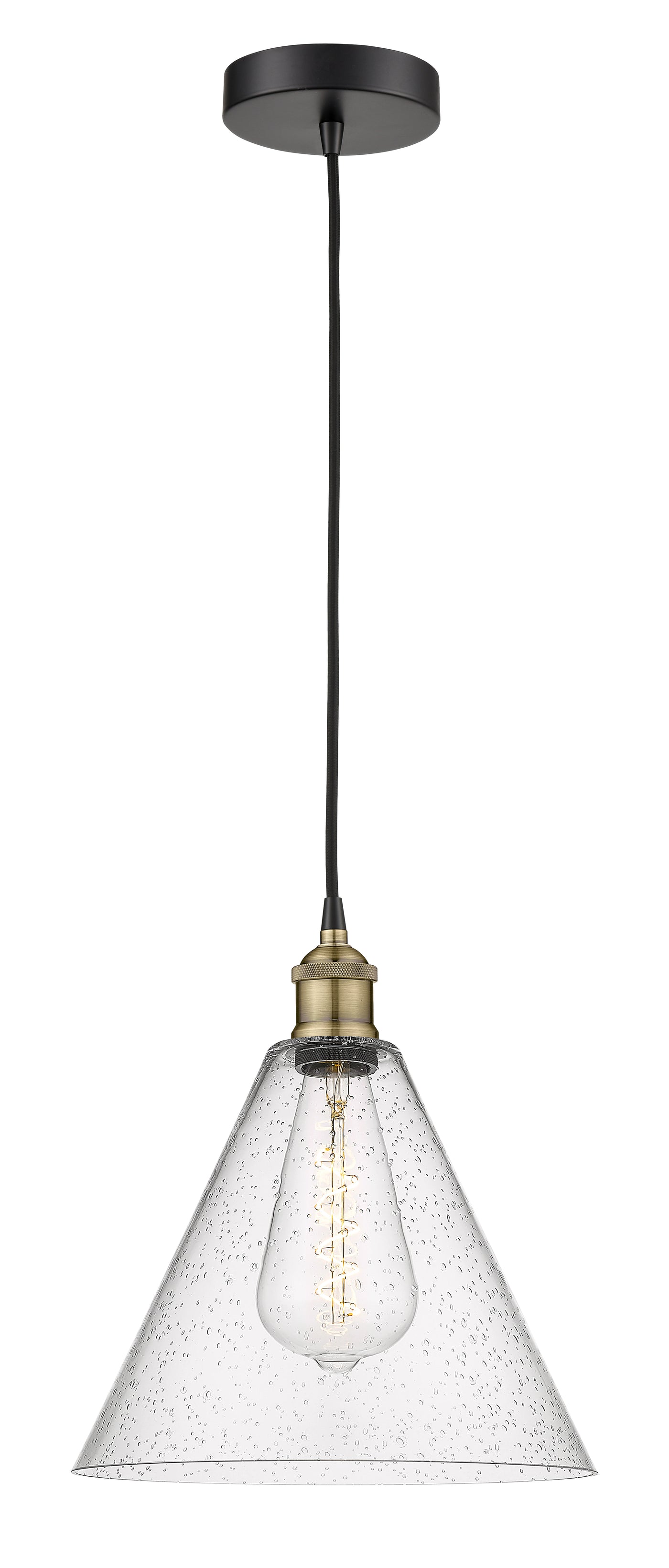 Edison Mini Pendant Antique Brass Glass