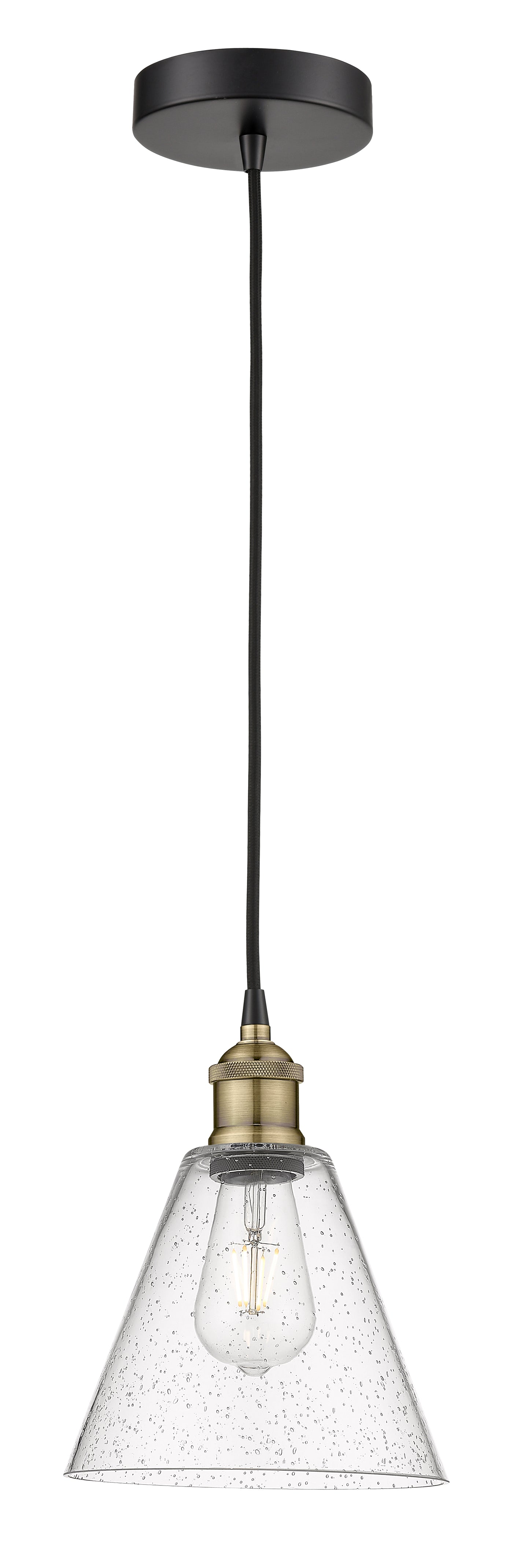 Edison Mini Pendant 8 Inch Antique Brass