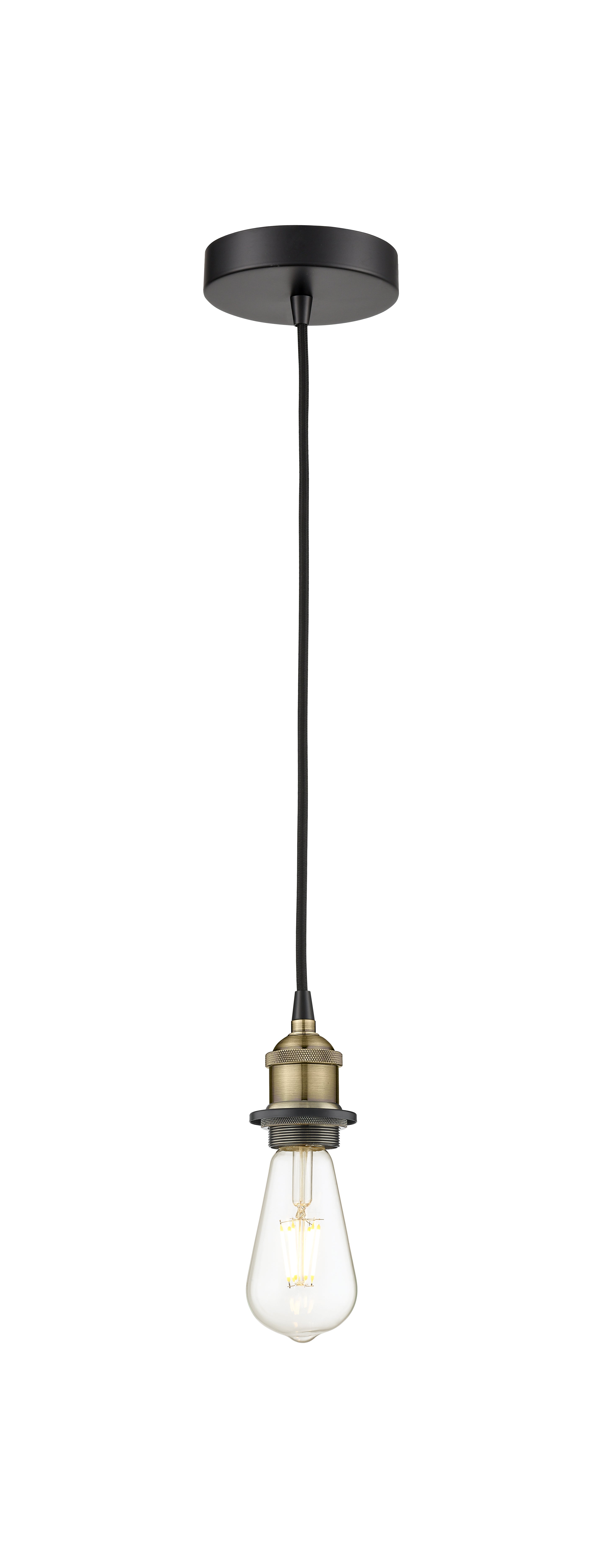 Edison Mini Pendant Antique Brass Steel