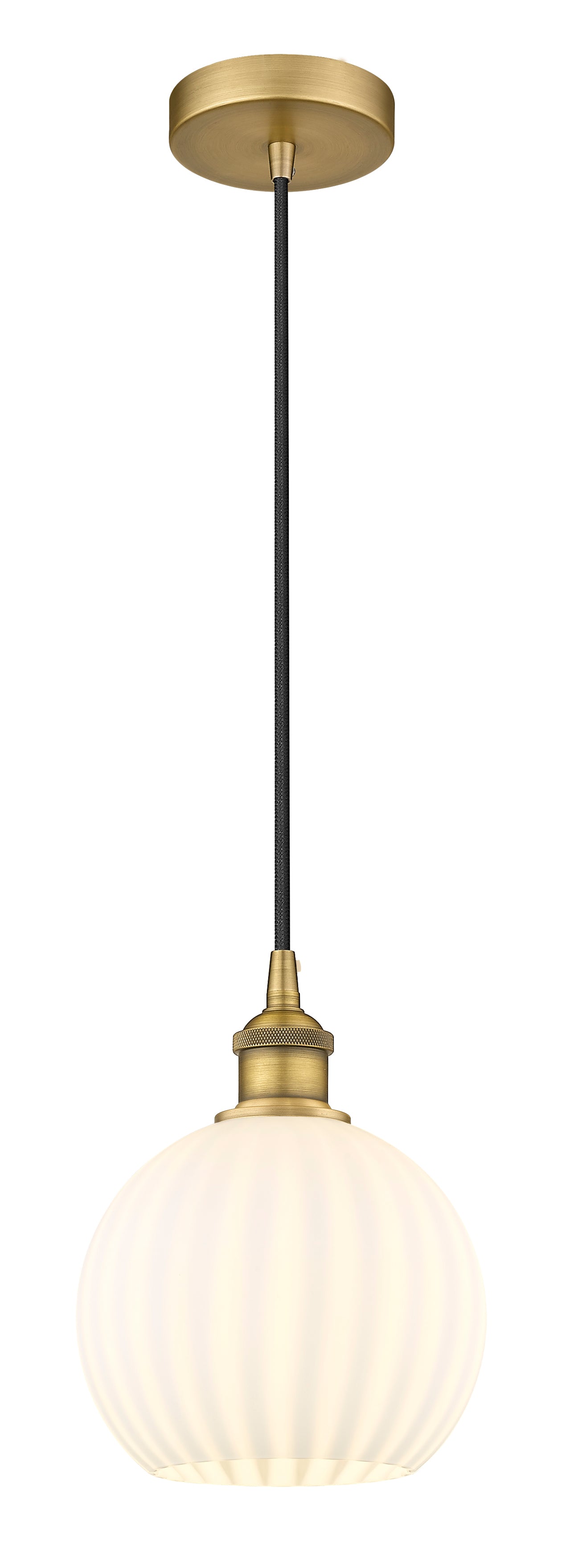 Edison Mini Pendant Cast Brass 8 Inch