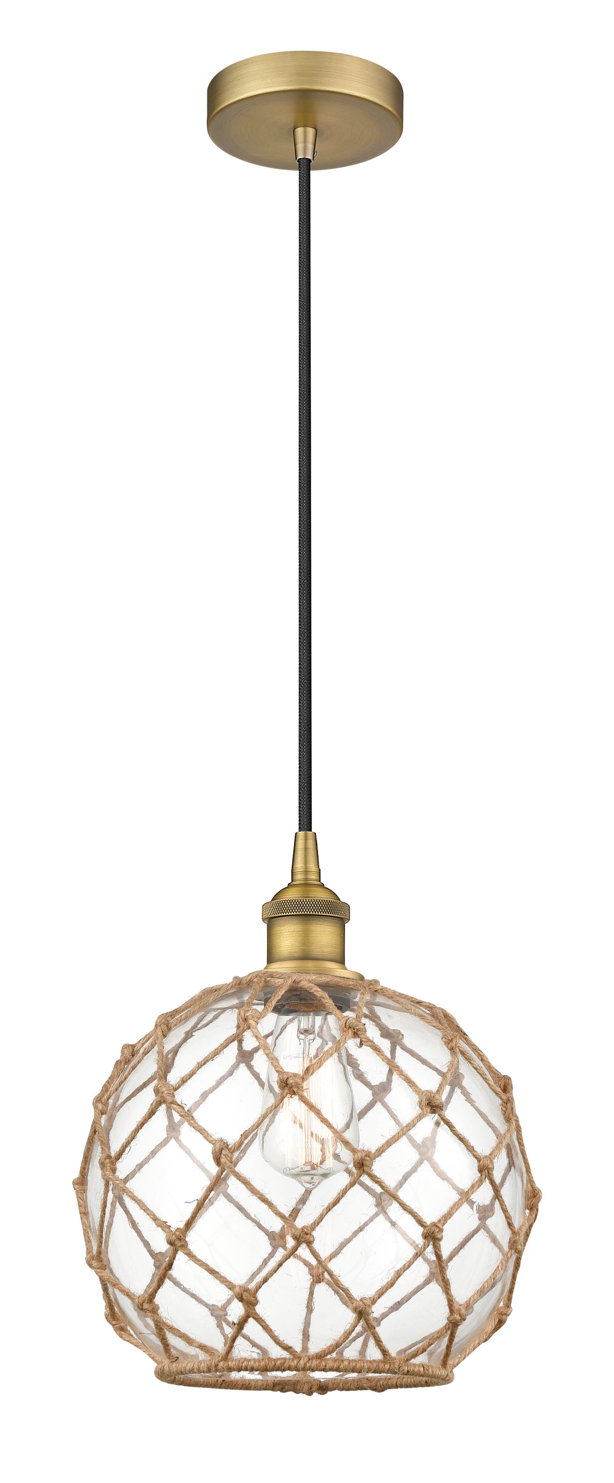 Edison Mini Pendant Antique Brass 10 Inch