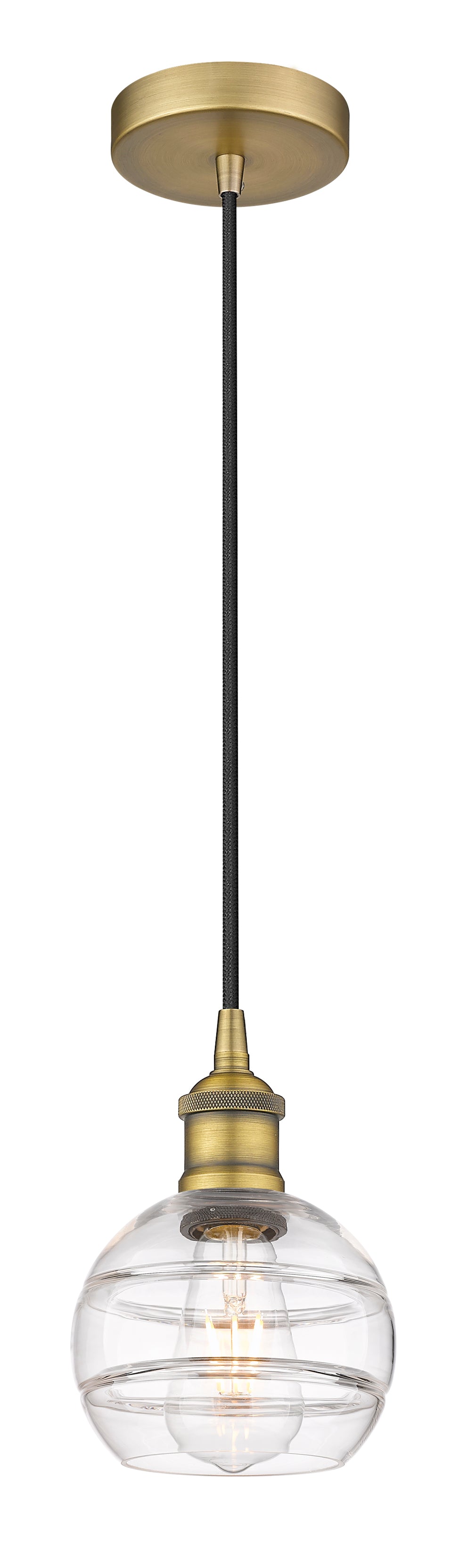 Edison Mini Pendant Antique Brass 5.875 Inch