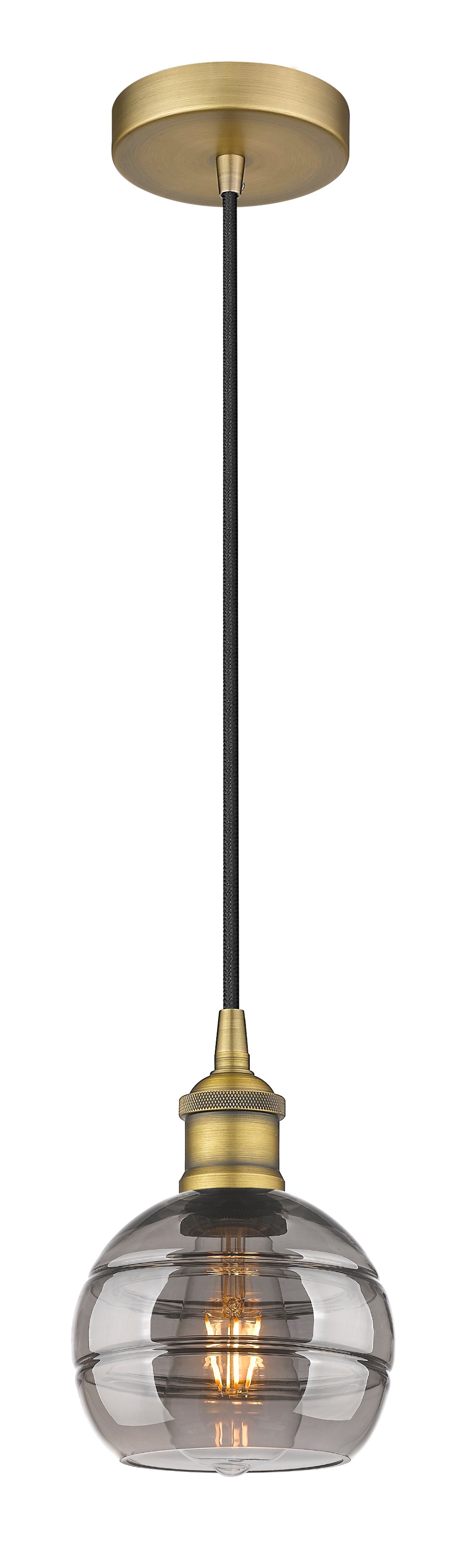 Edison Mini Pendant Antique Brass 5.875 Inch