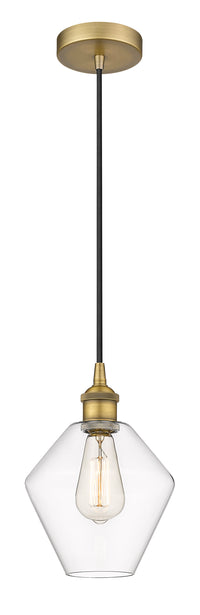 Edison Mini Pendant Cast Glass Brass