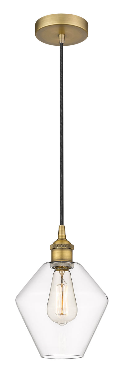 Edison Mini Pendant Cast Glass Brass