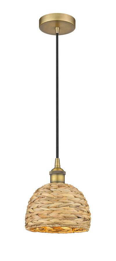 Edison Mini Pendant Antique Brass Woven