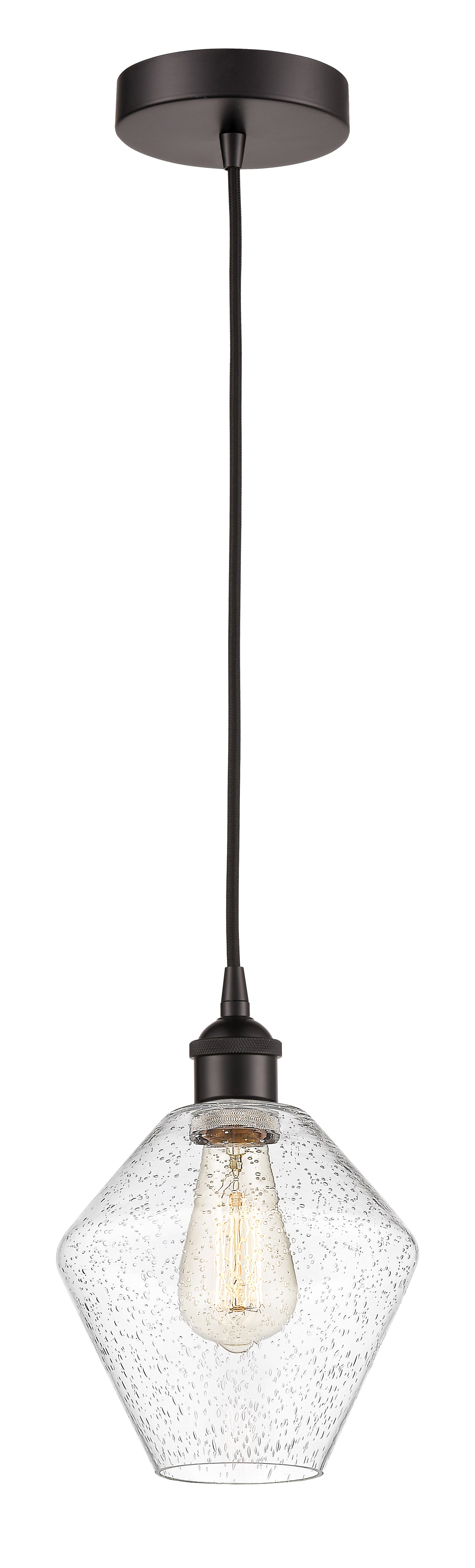 Edison Mini Pendant Cast Glass Brass