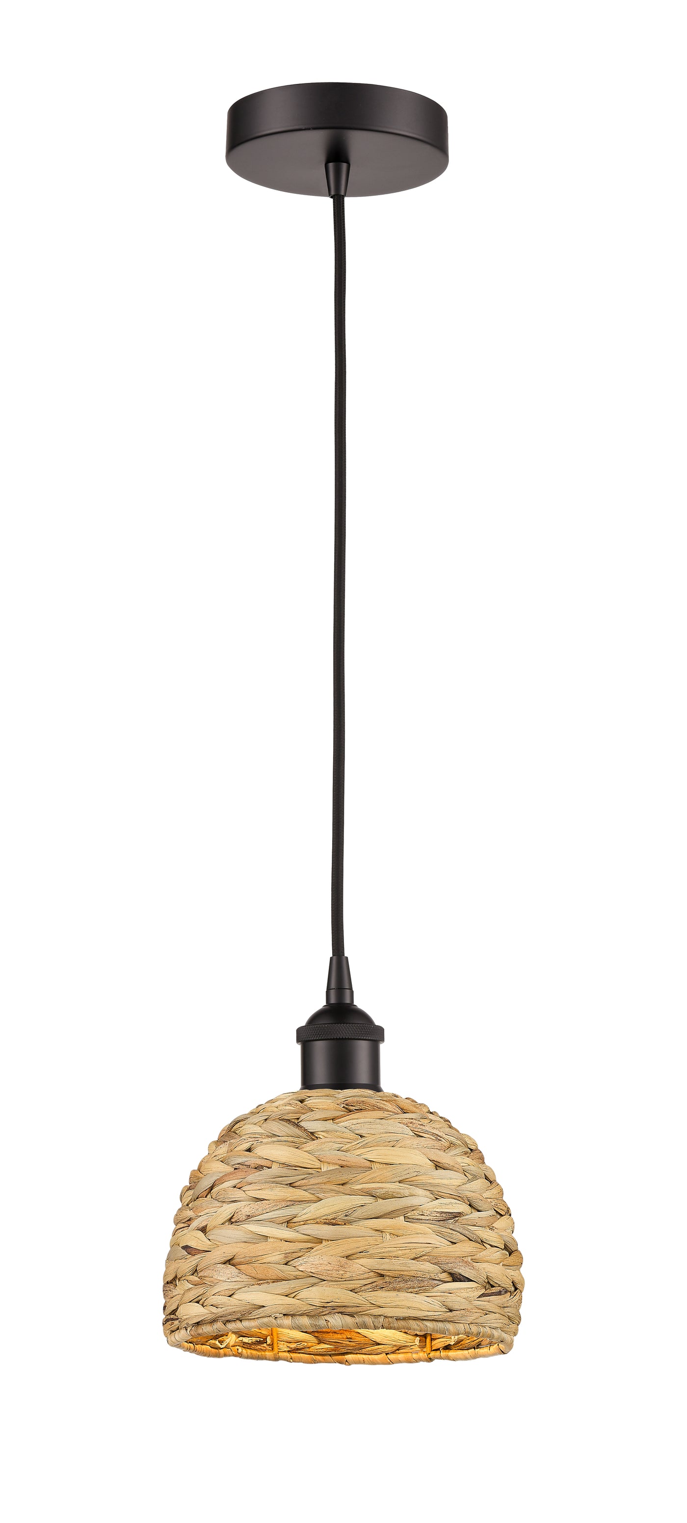 Edison Mini Pendant Antique Brass Woven