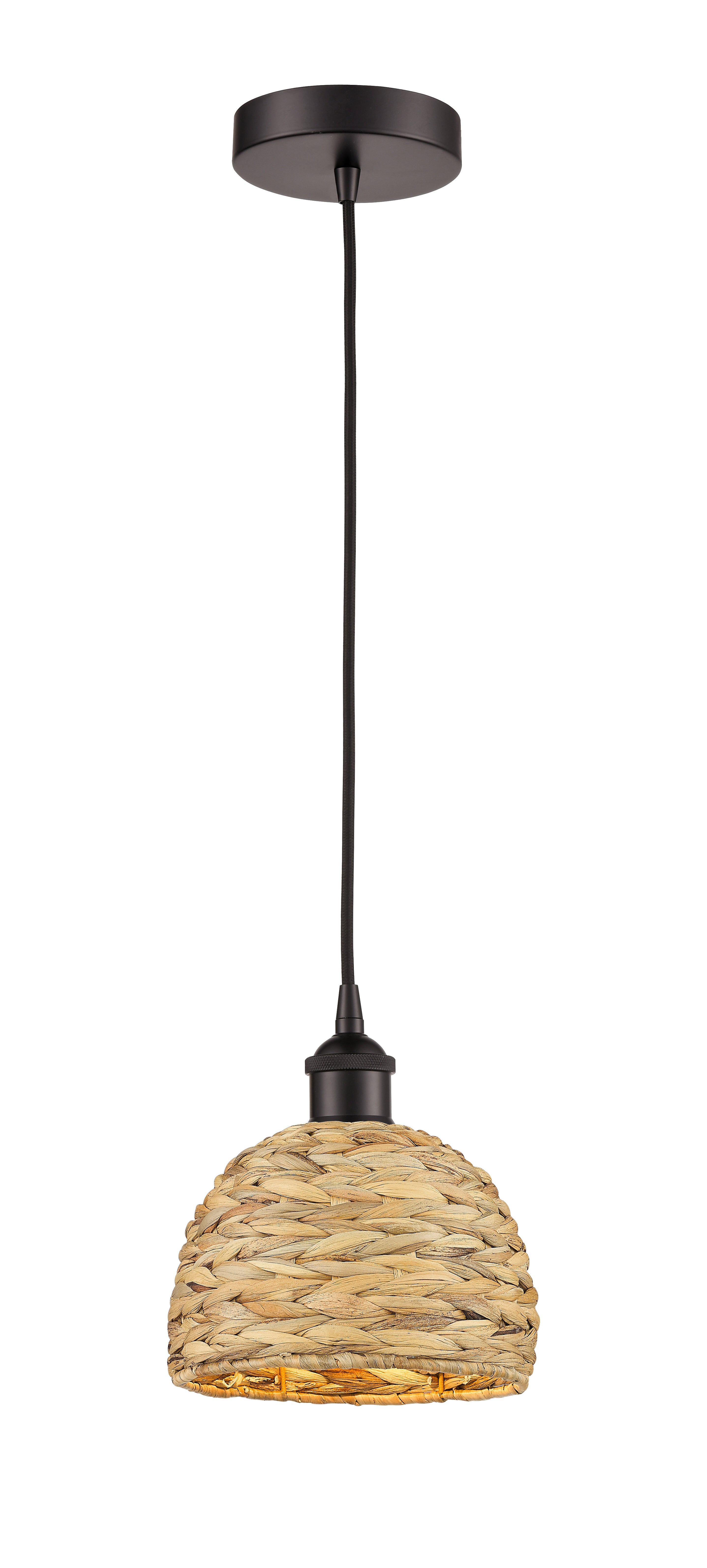 Edison Mini Pendant Antique Brass Woven