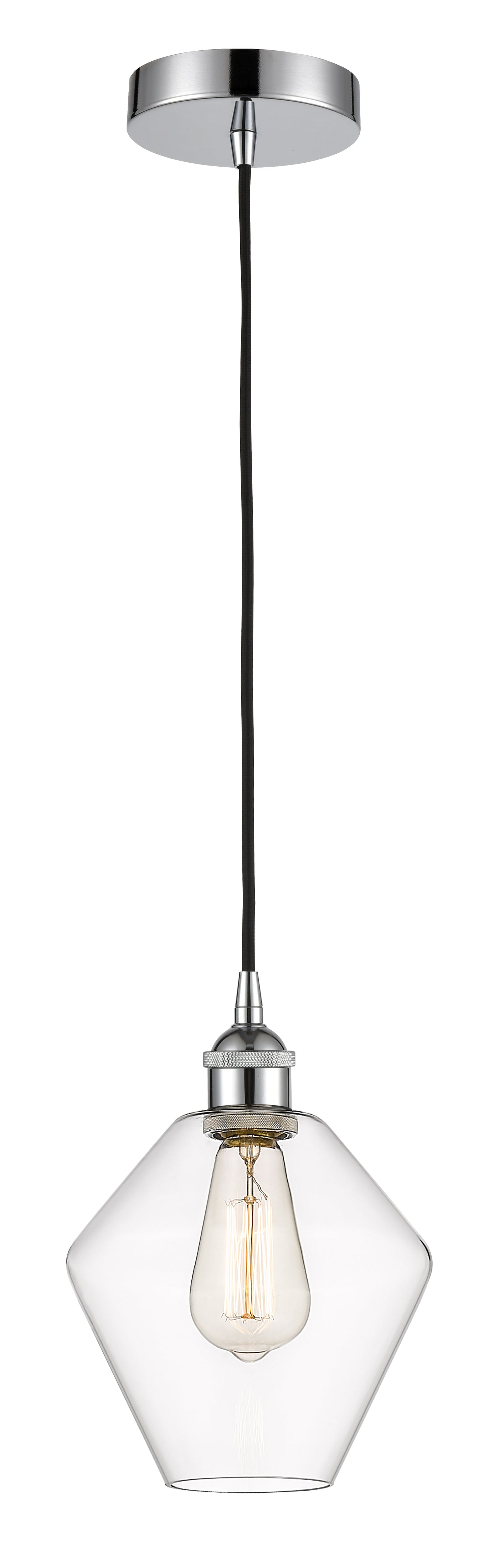 Edison Mini Pendant Cast Glass Brass