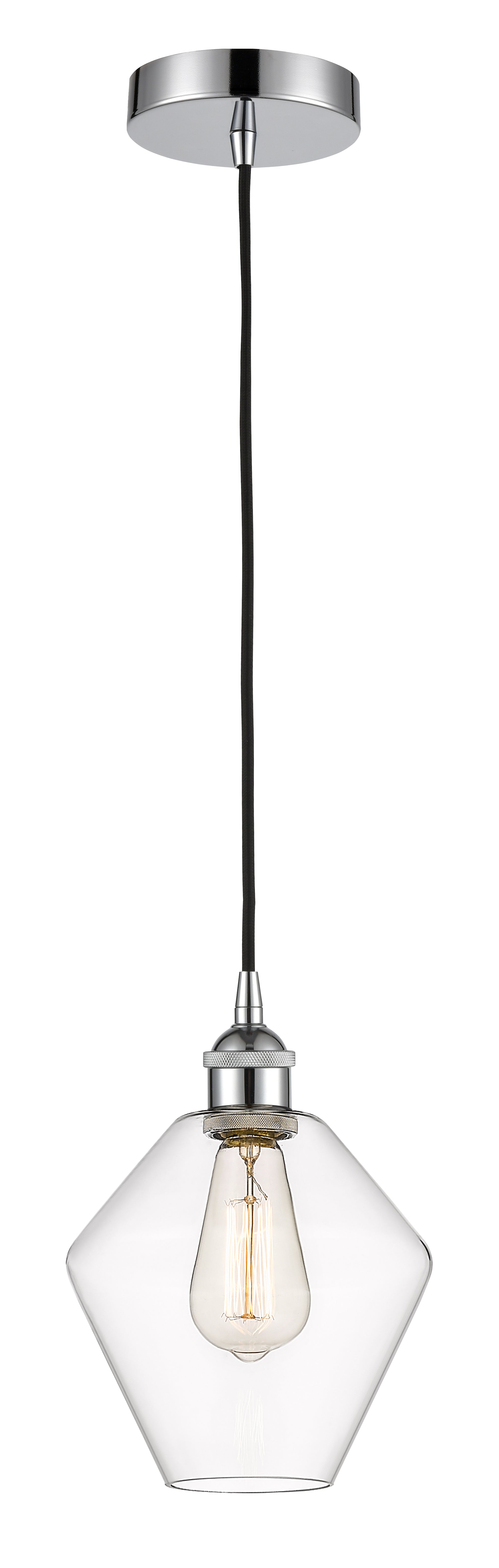 Edison Mini Pendant Cast Glass Brass