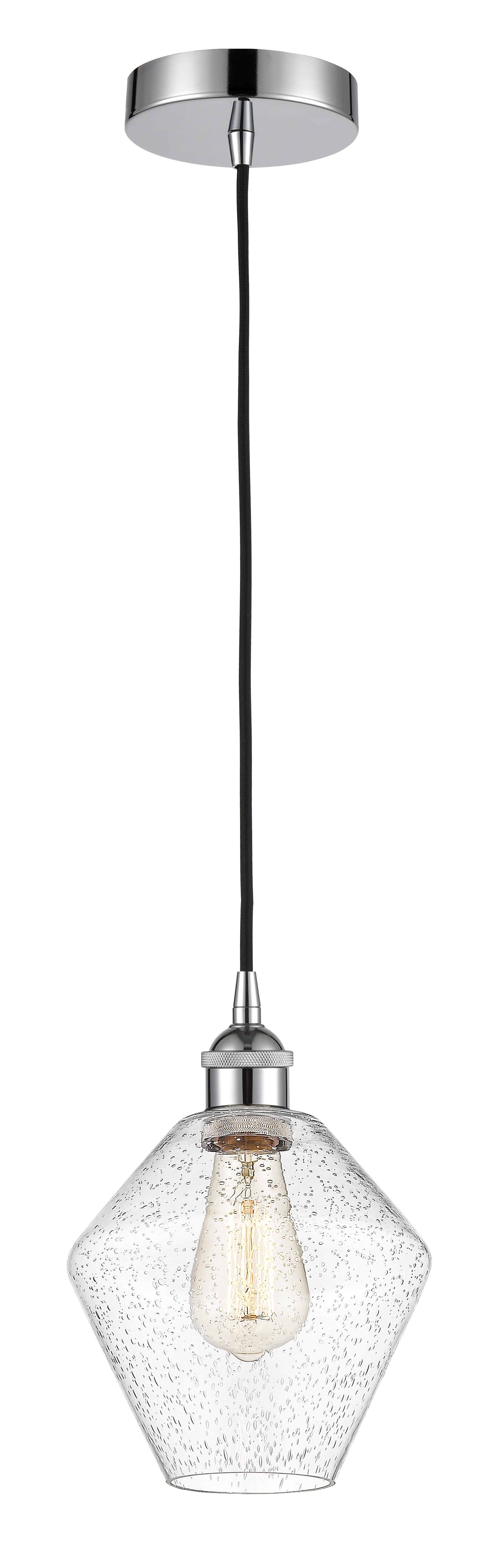 Edison Mini Pendant Cast Glass Brass