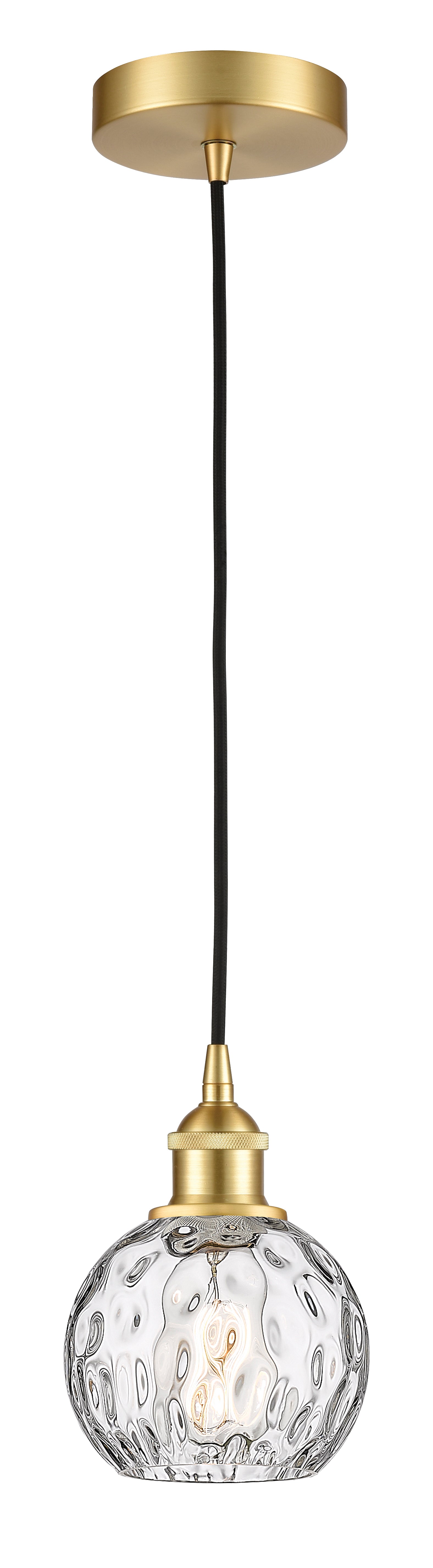 Edison Mini Pendant 6 Inch Brass Glass