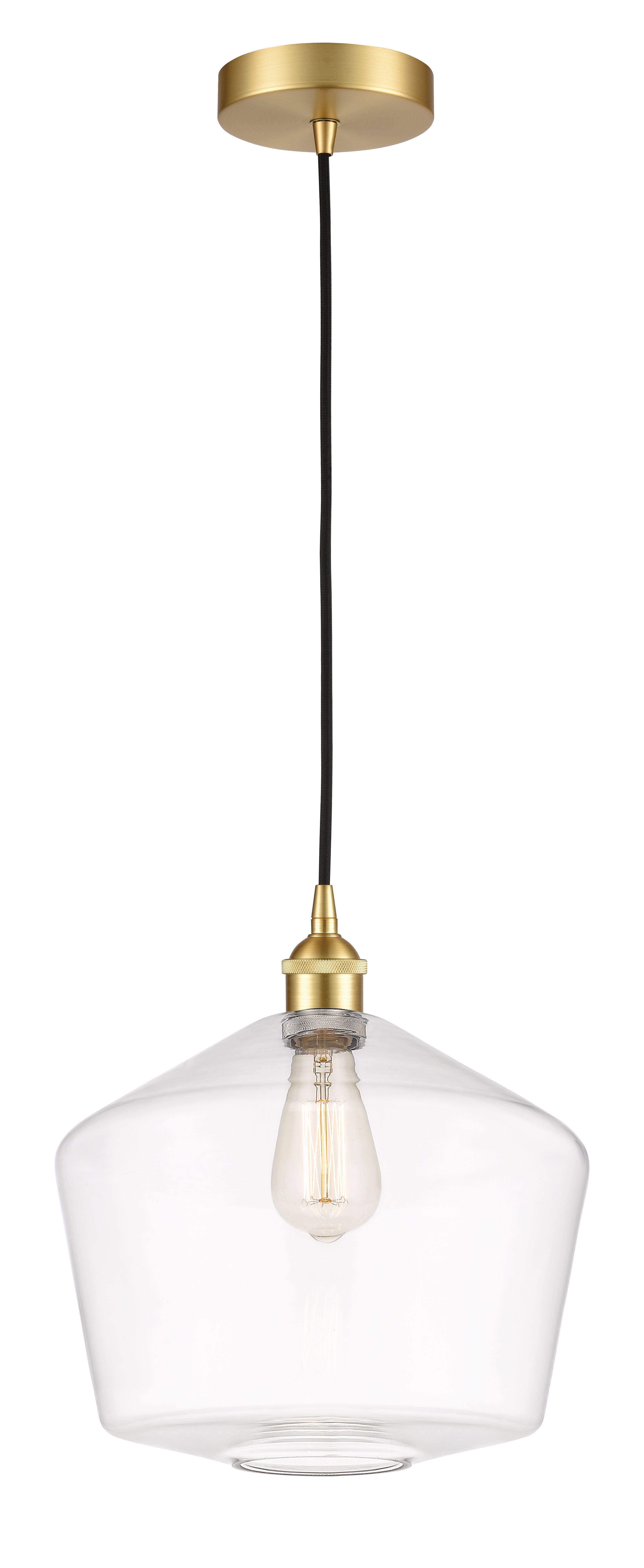 Edison Mini Pendant Cast Brass 13 Inch