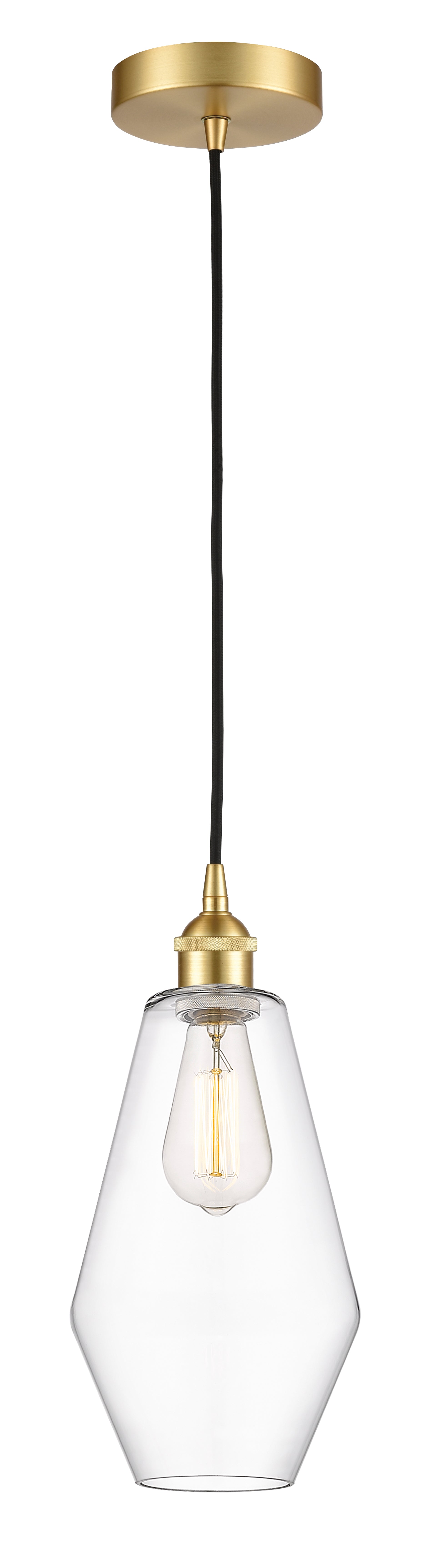 Edison Mini Pendant Antique Brass 7 Inch