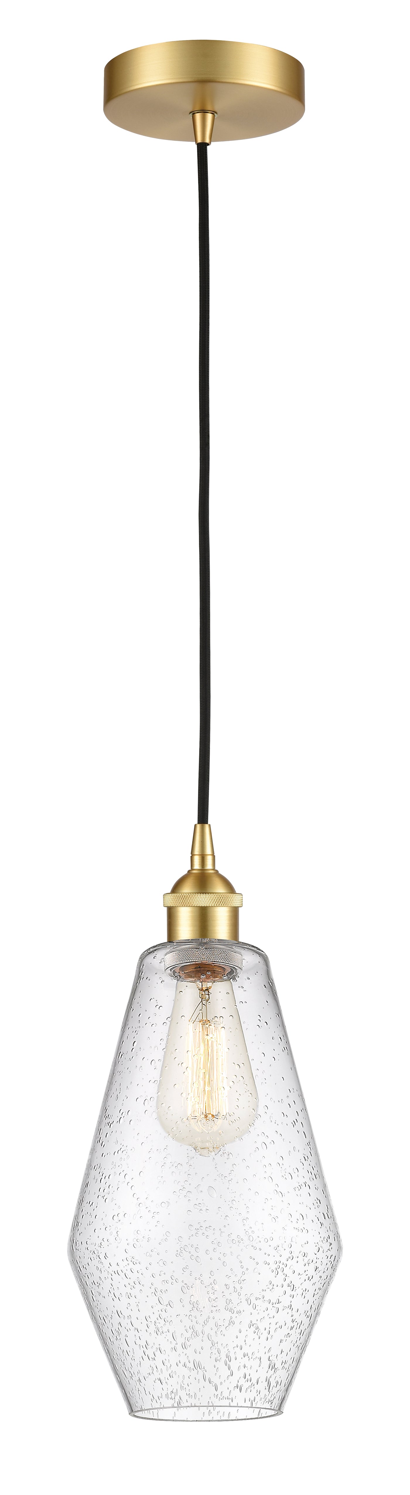 Edison Mini Pendant Antique Brass 7 Inch