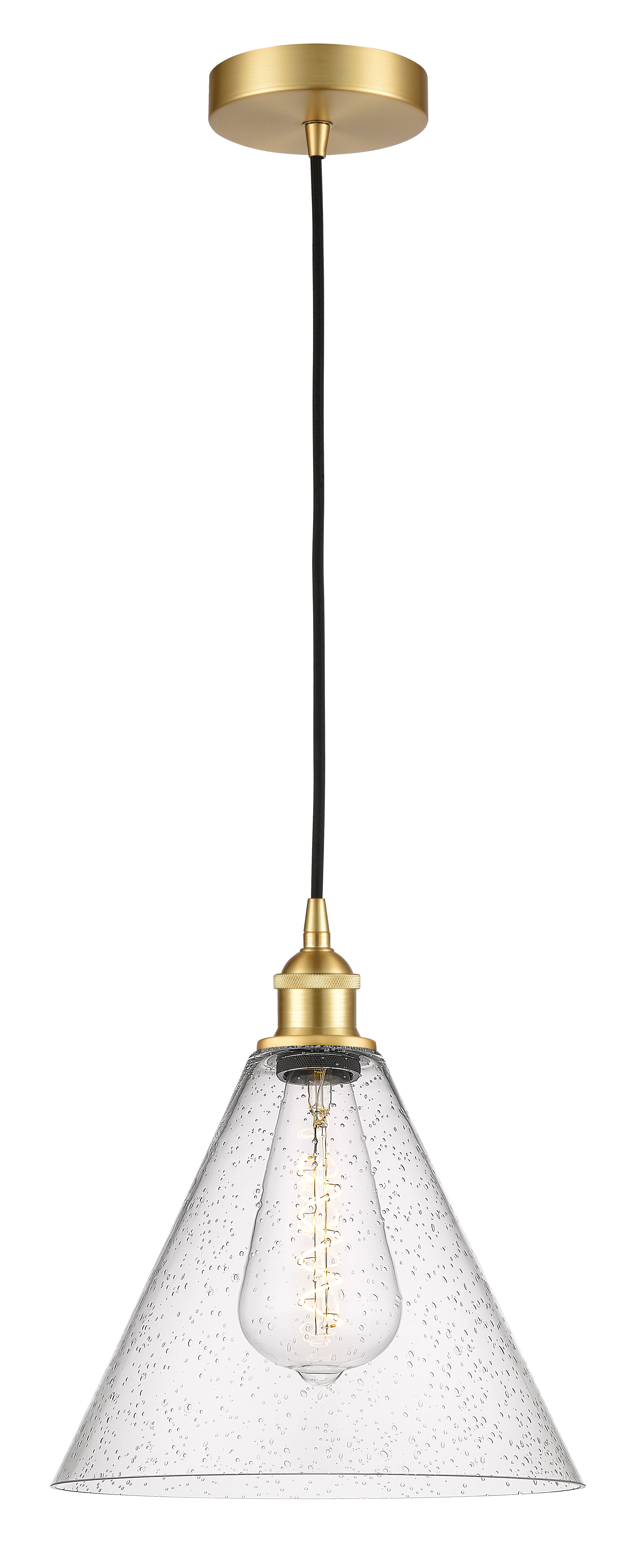 Edison Mini Pendant Antique Brass Glass