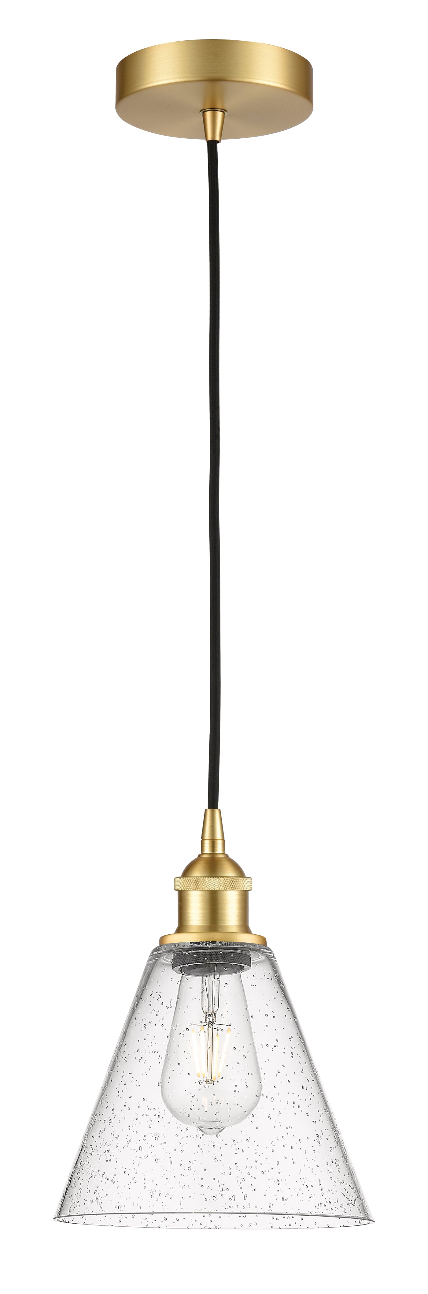 Edison Mini Pendant 8 Inch Antique Brass