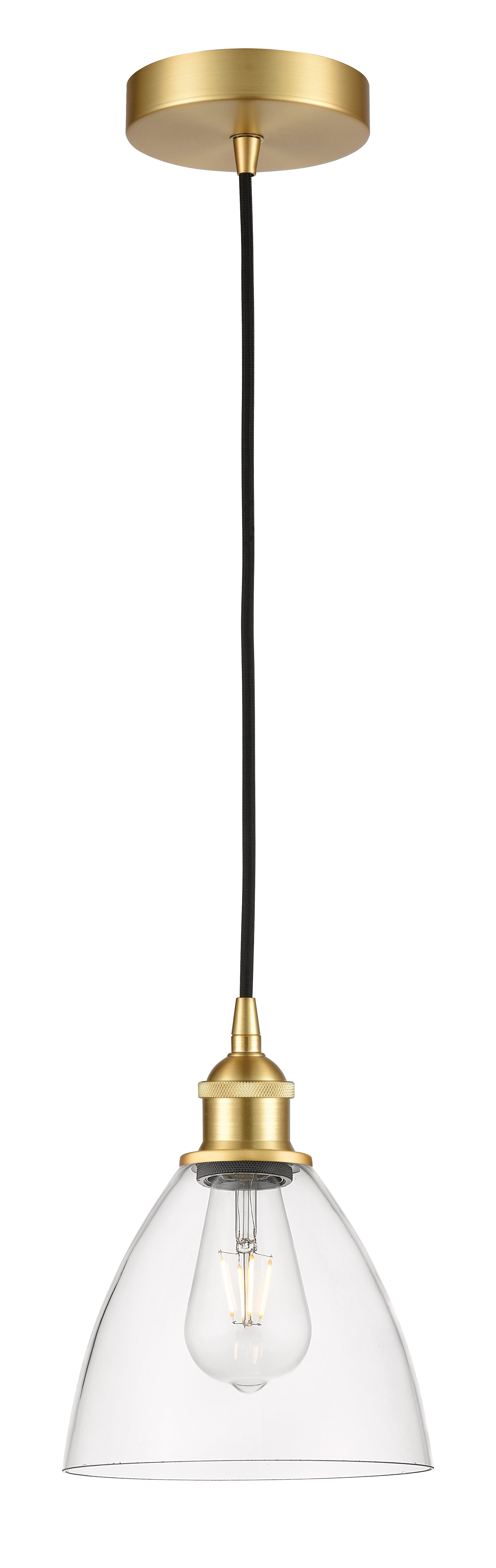 Edison Mini Pendant Antique Brass Cast