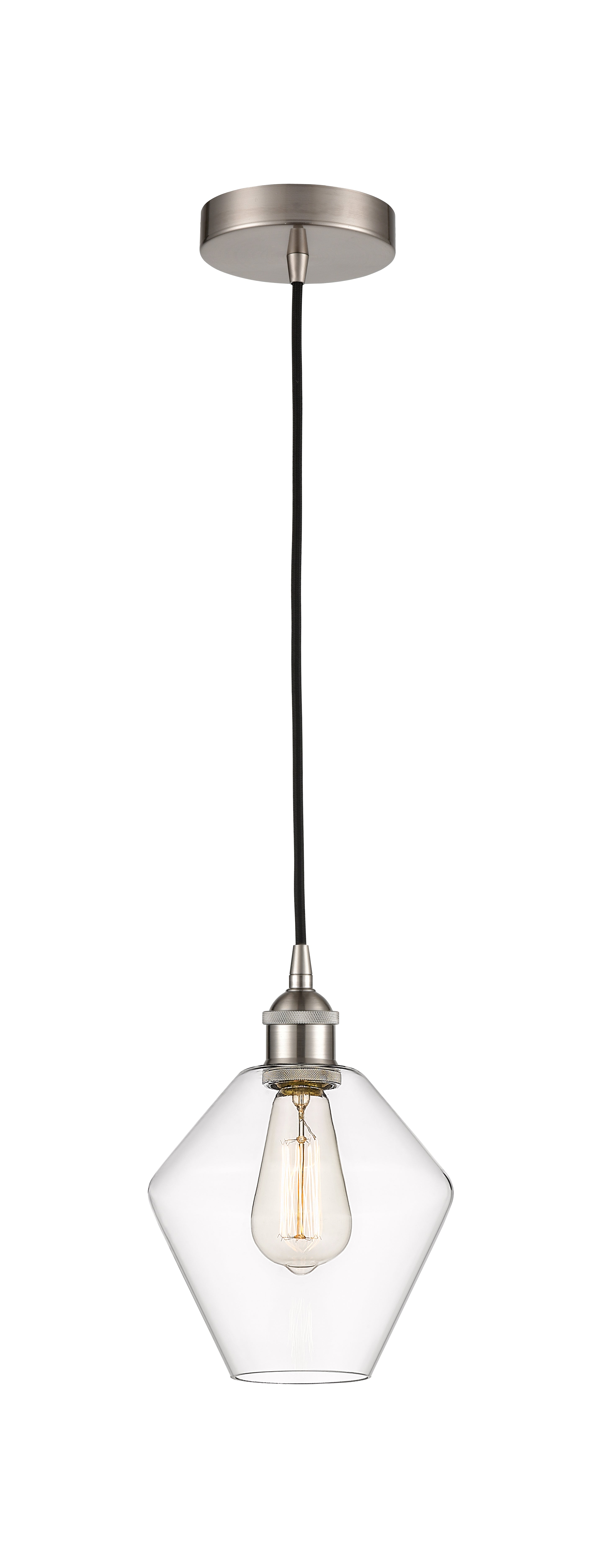 Edison Mini Pendant Cast Glass Brass
