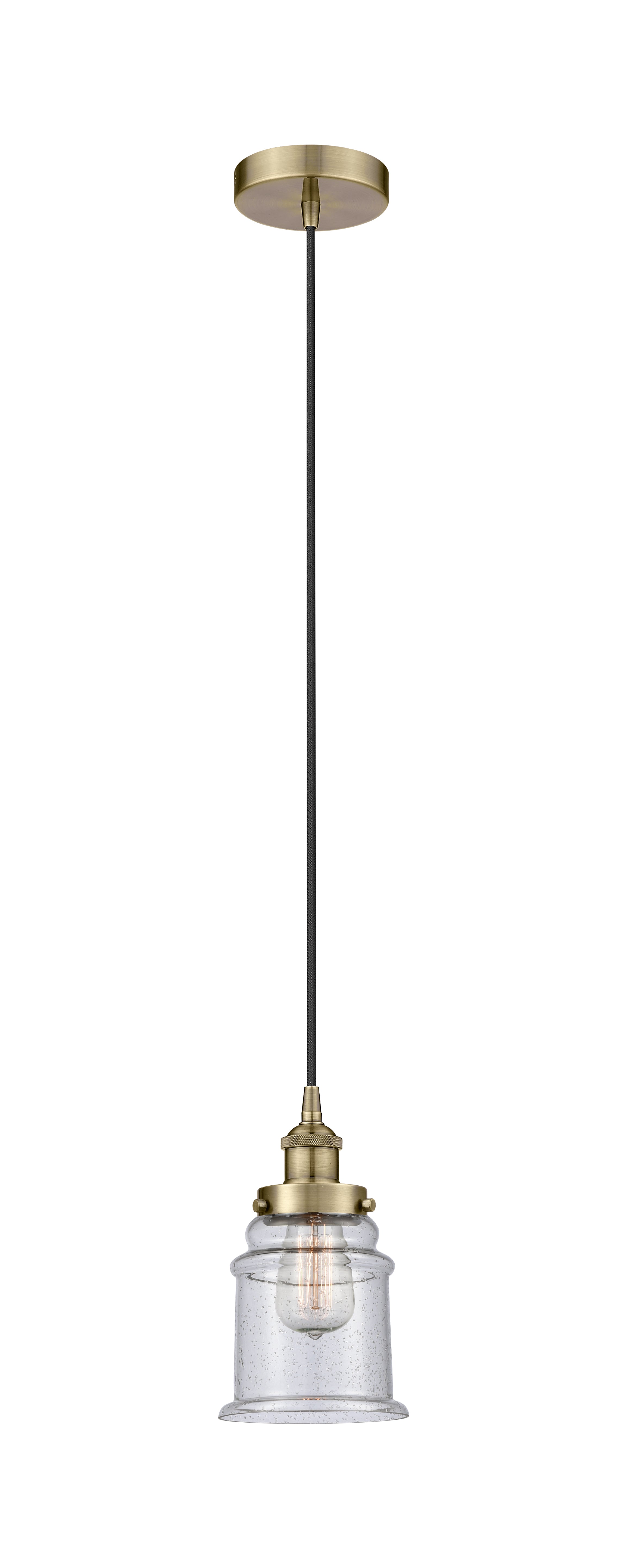 Edison Mini Pendant Antique Brass Finish