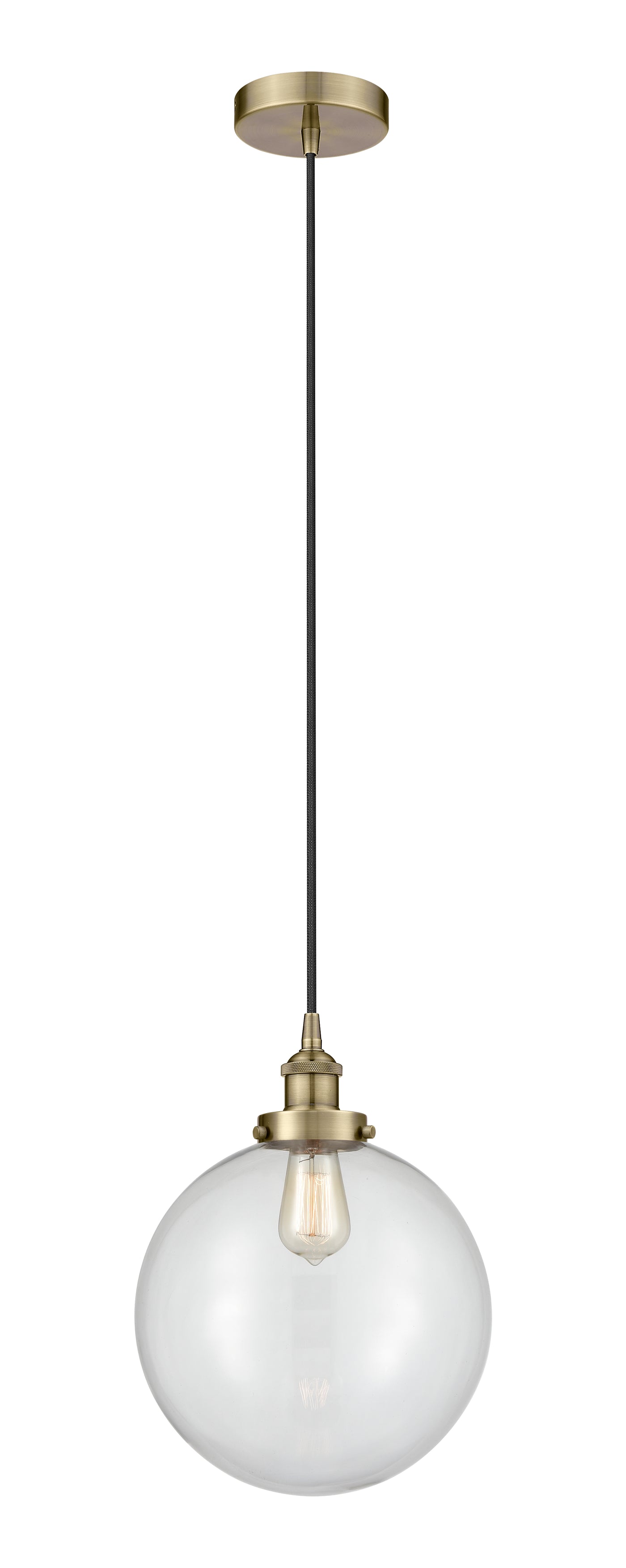 Edison Mini Pendant Cast Brass Antique