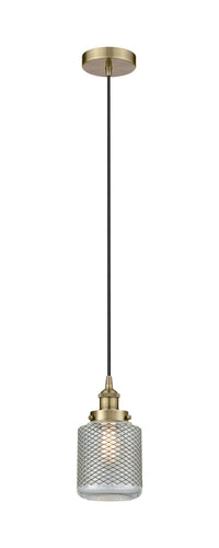 Edison Mini Pendant Antique Brass Cast Glass