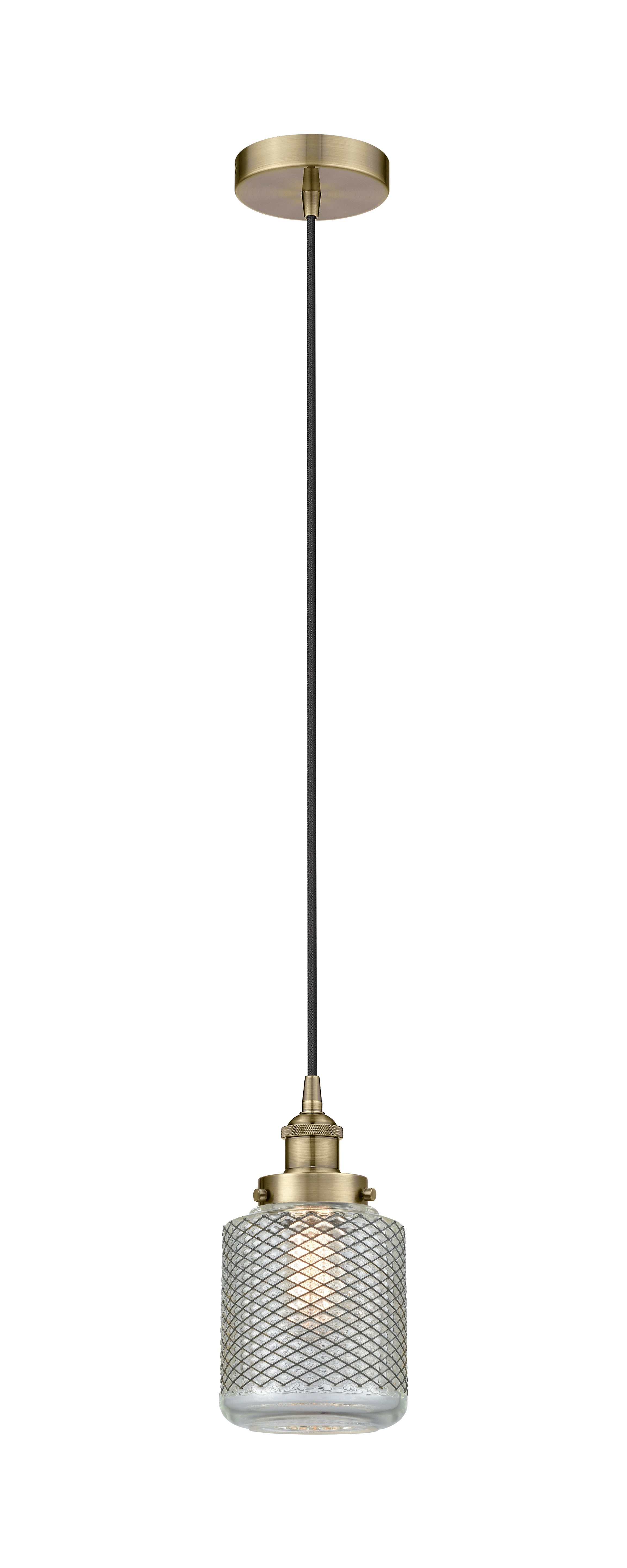 Edison Mini Pendant Antique Brass Cast