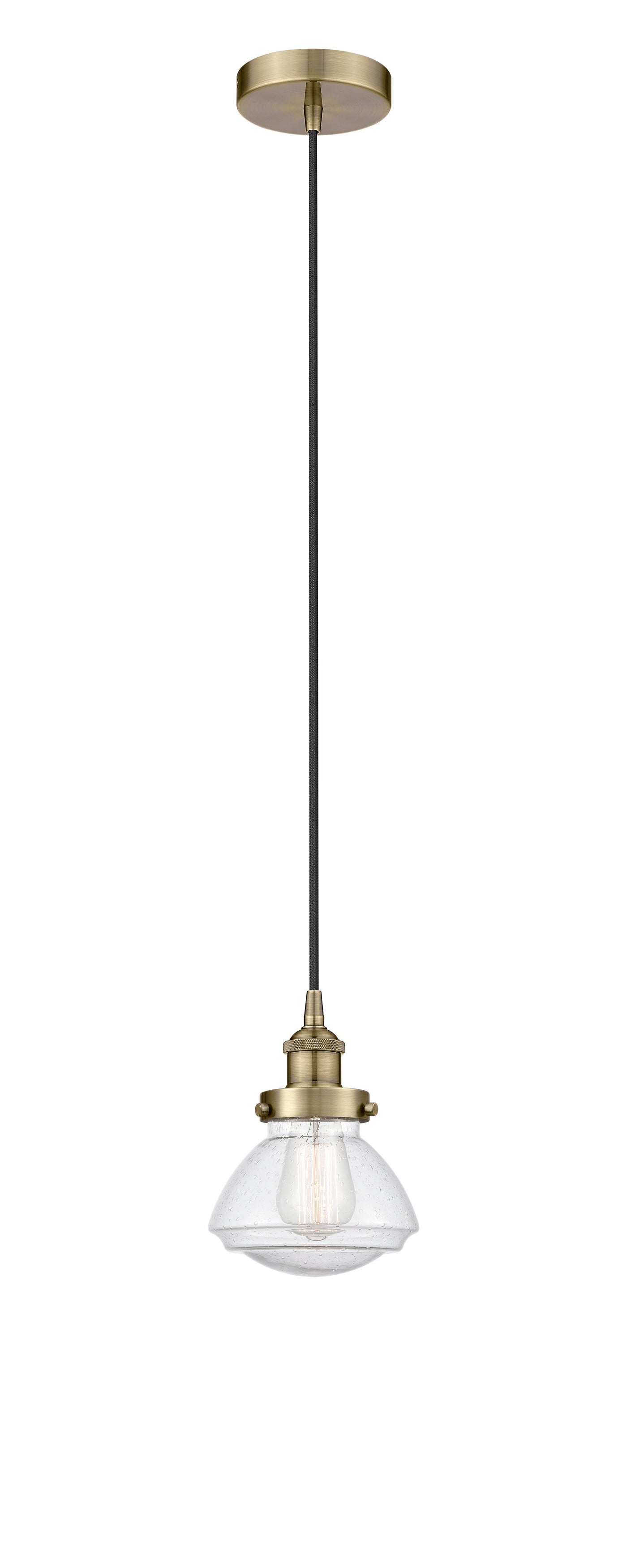 Edison Mini Pendant Antique Brass Cast