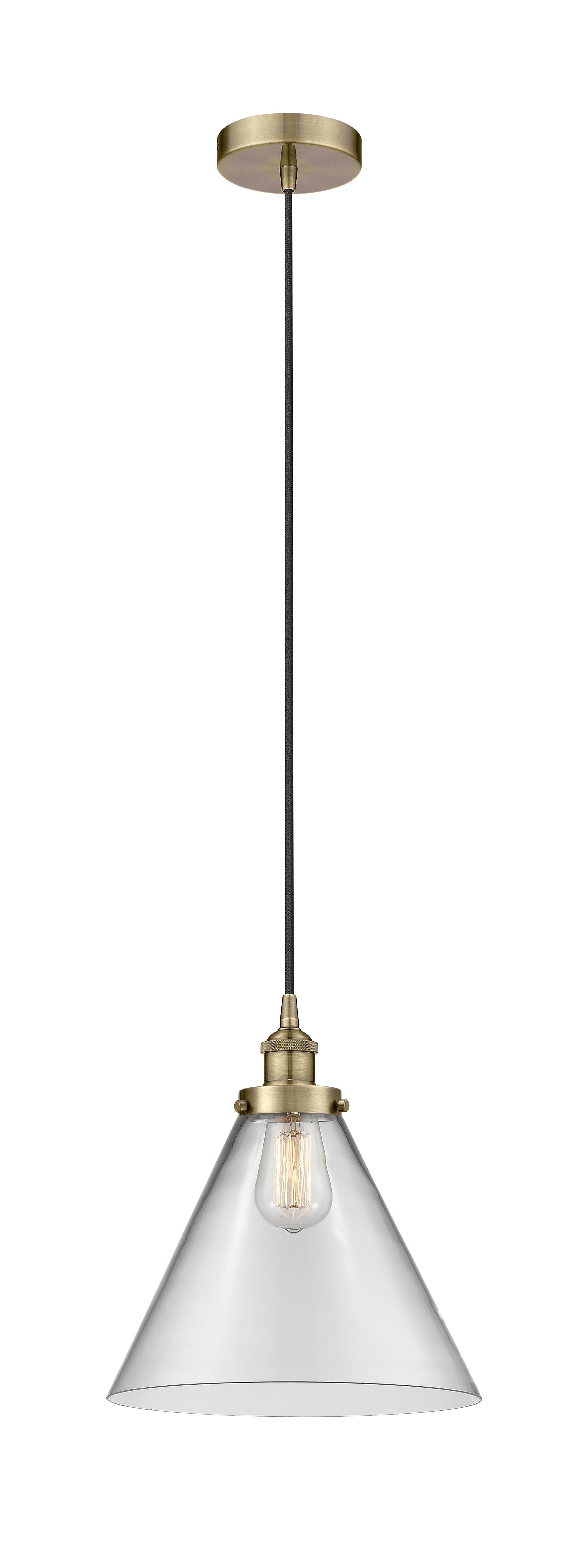 Edison Mini Pendant Cast Antique Brass