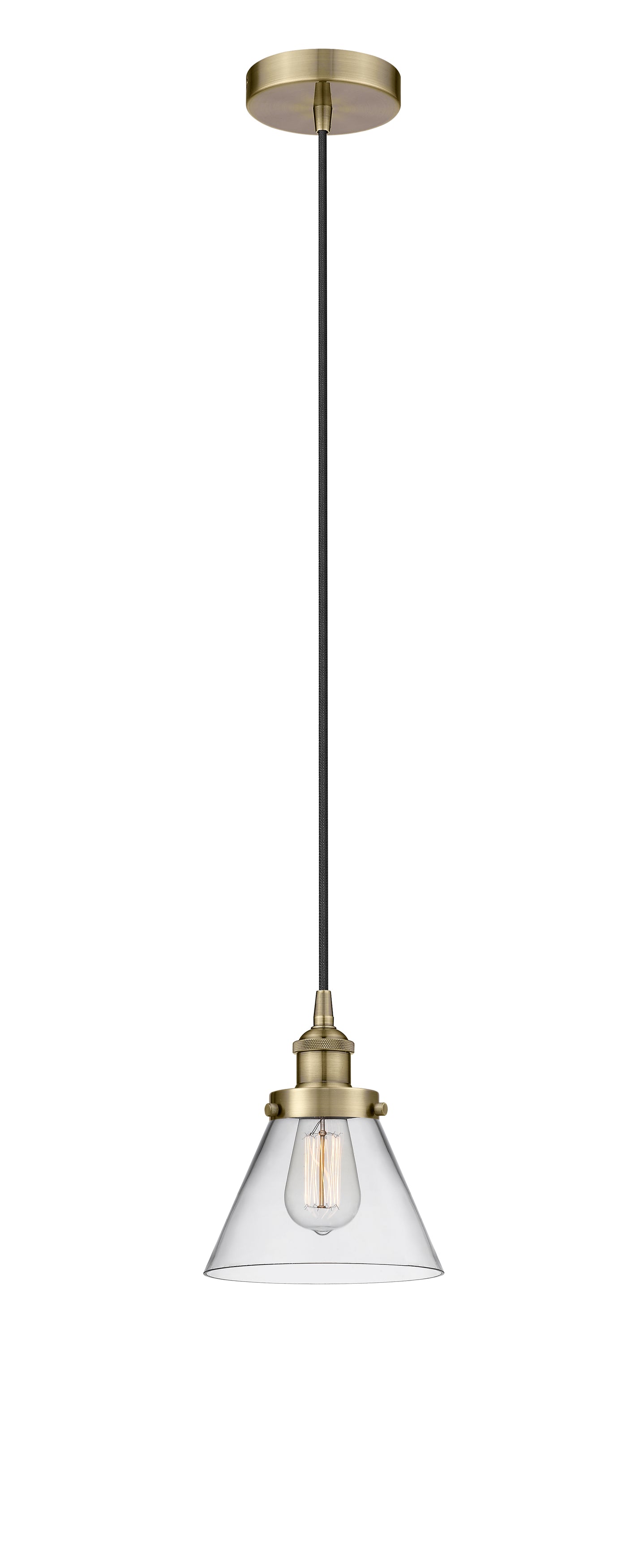 Edison Mini Pendant Antique Brass Finish
