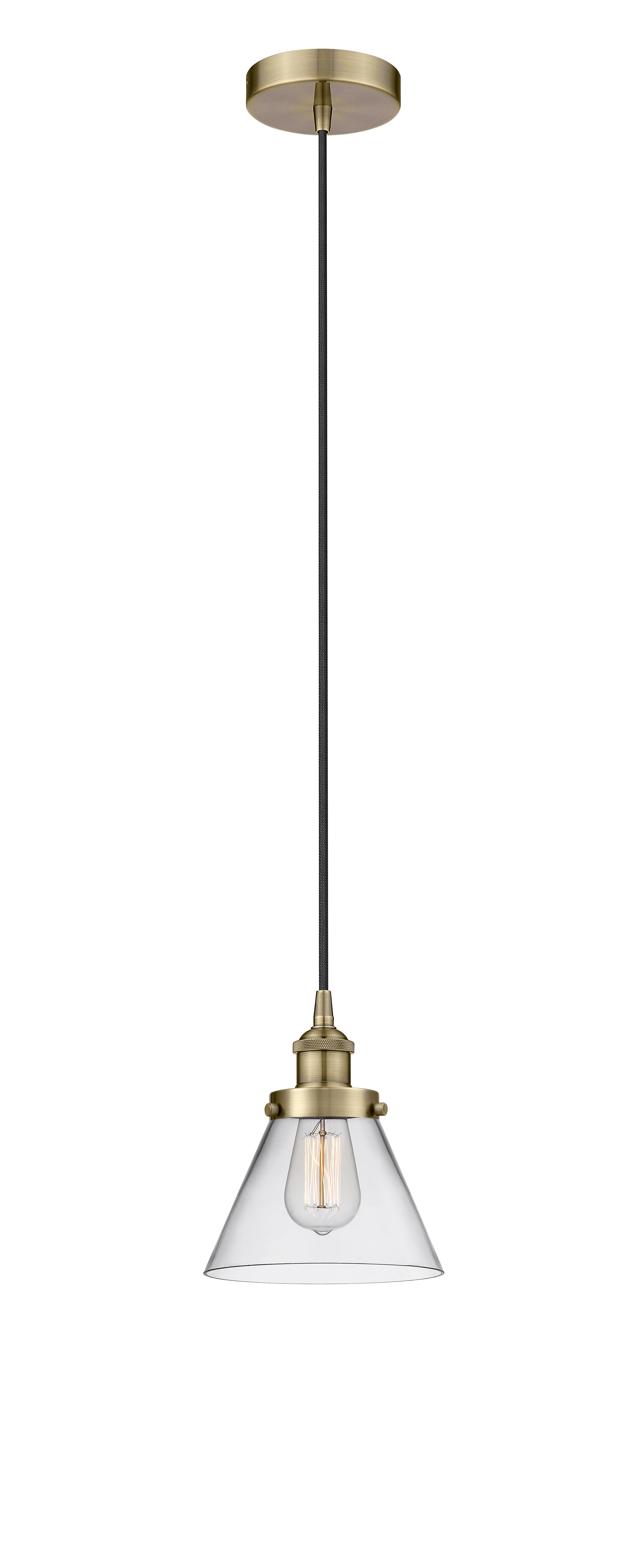 Edison Mini Pendant Antique Brass Finish