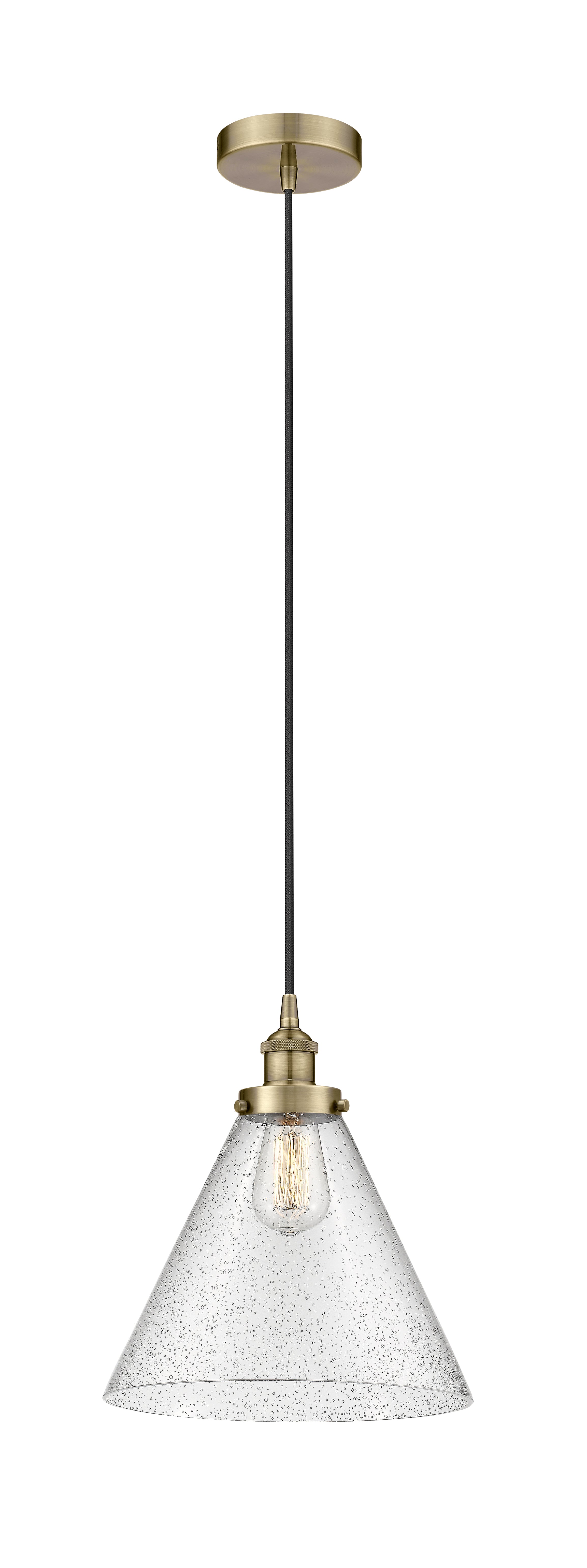 Edison Mini Pendant Cast Brass Antique
