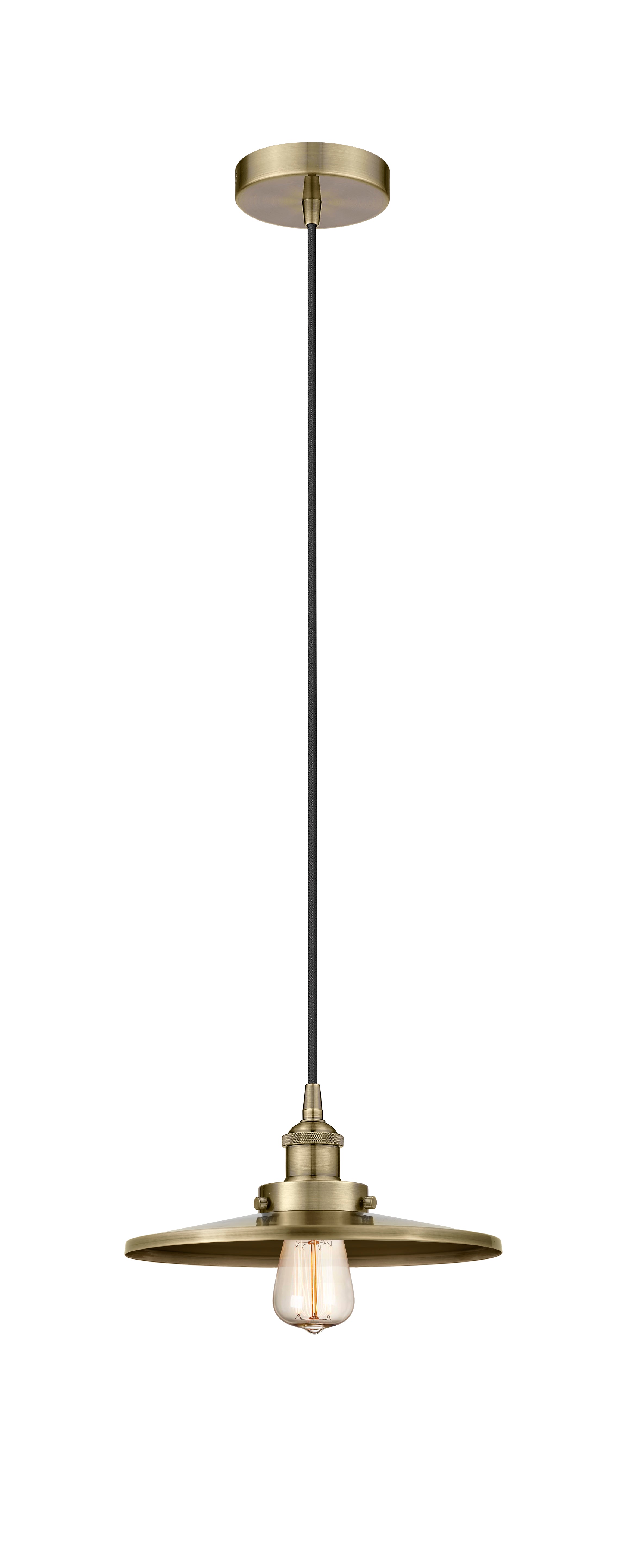 Edison Mini Pendant Antique Brass Cast