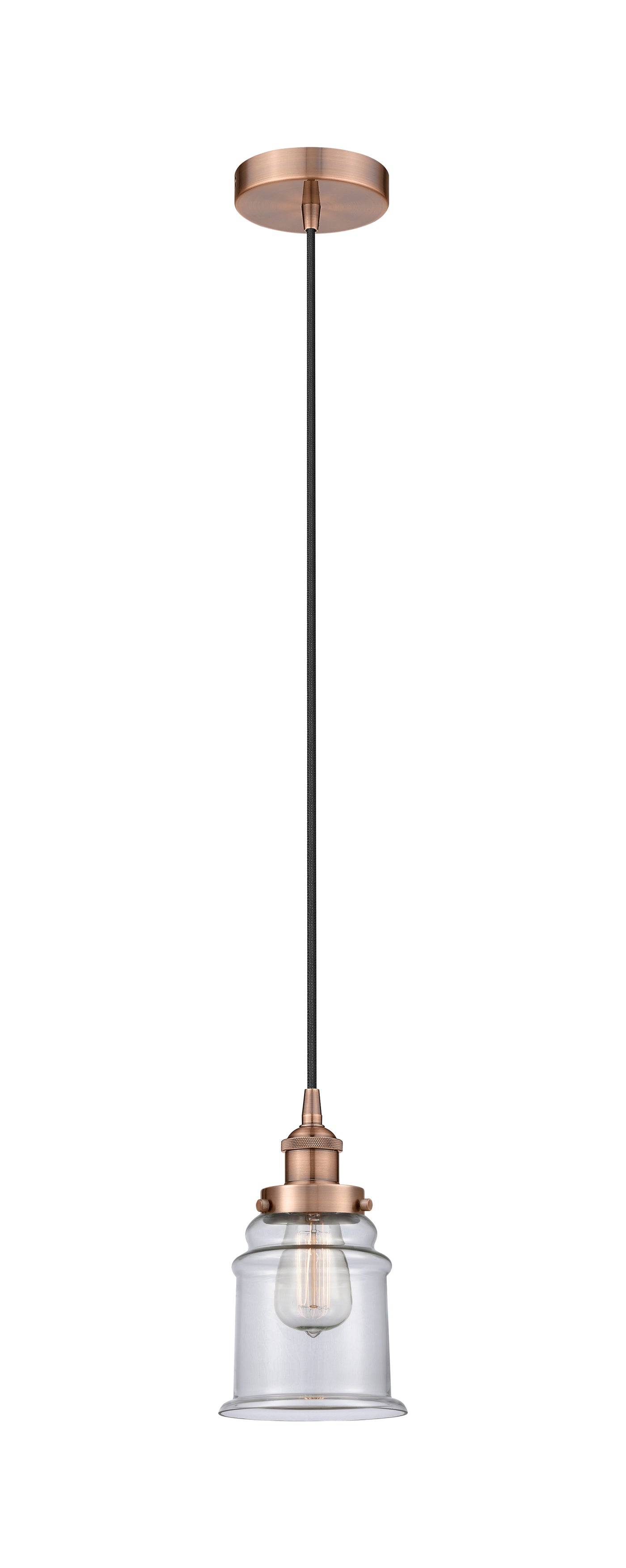 Edison Mini Pendant Antique Brass 6 Inch