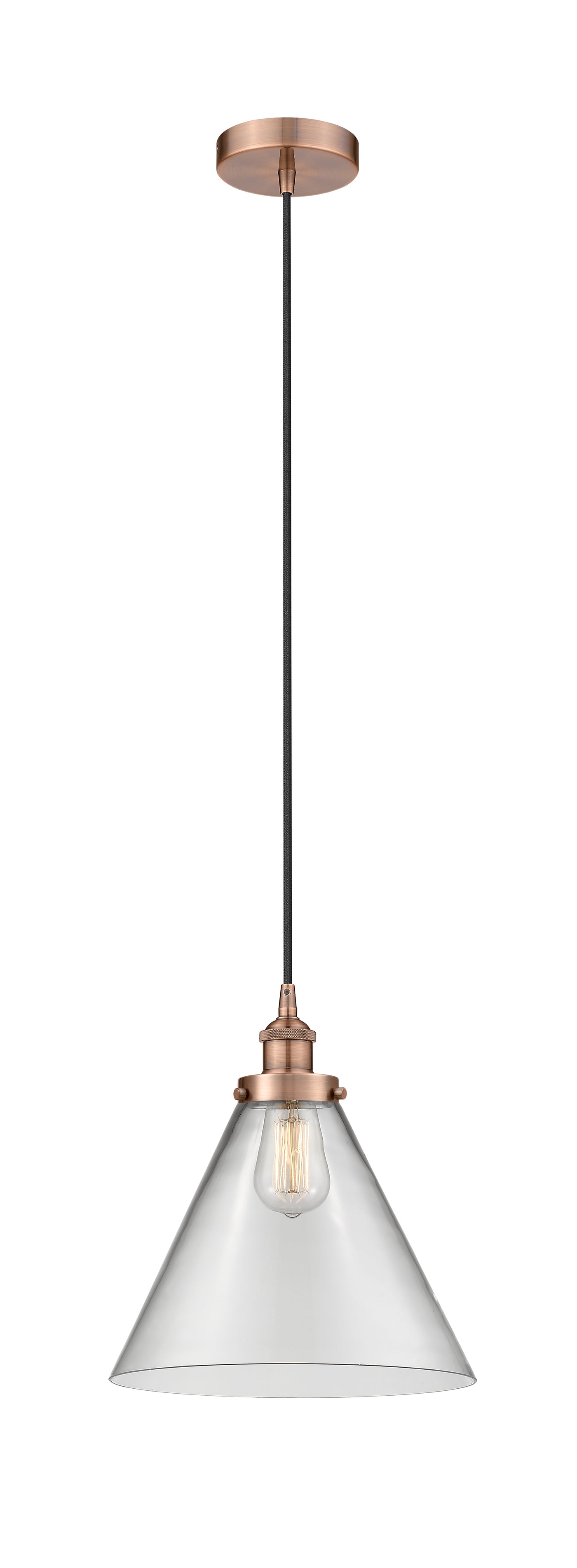Edison Mini Pendant Cast Brass Antique