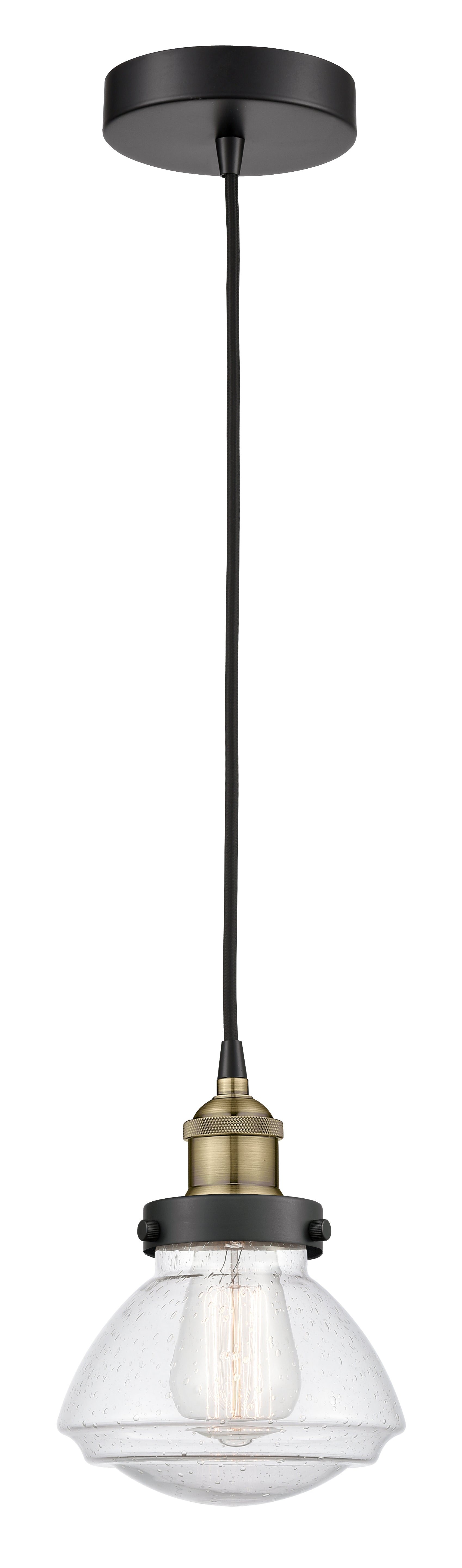 Edison Mini Pendant Antique Brass Finish