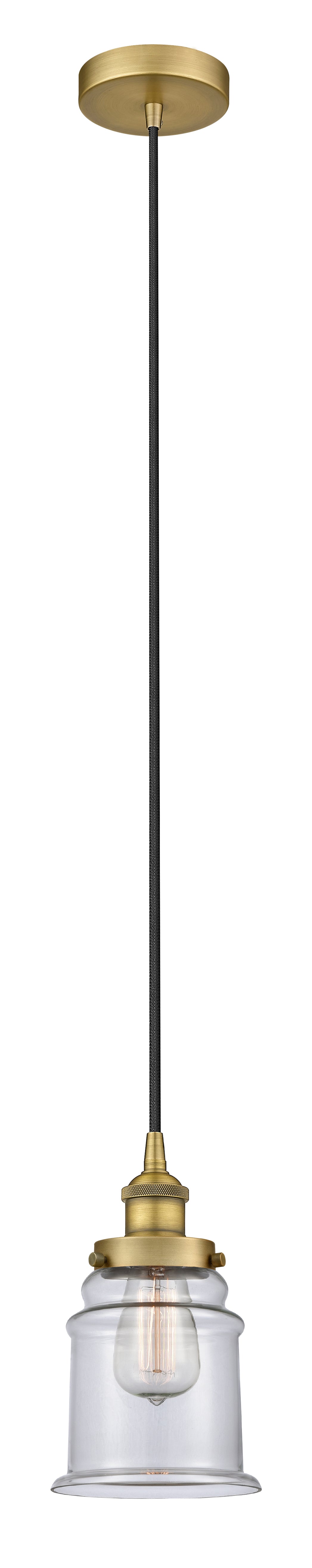 Edison Mini Pendant Antique Brass 6 Inch