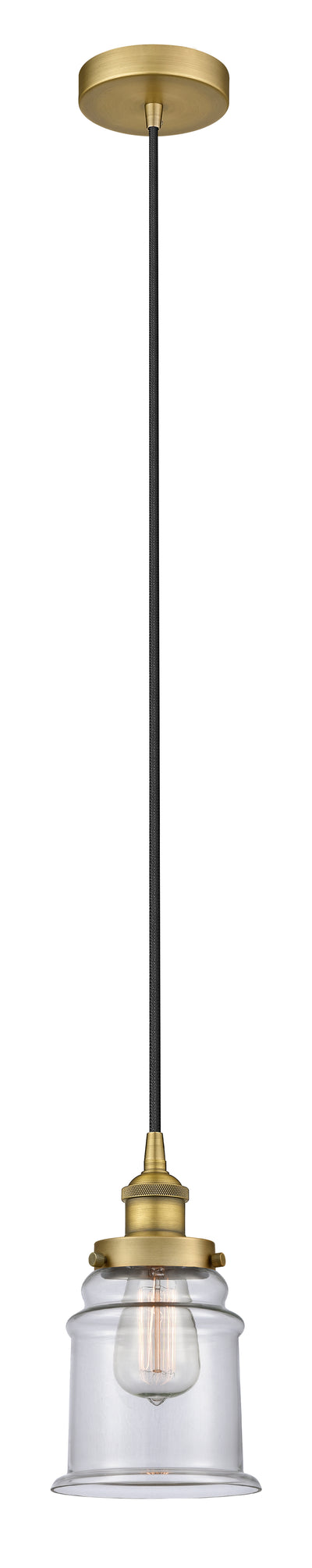 Edison Mini Pendant Antique Brass 6 Inch