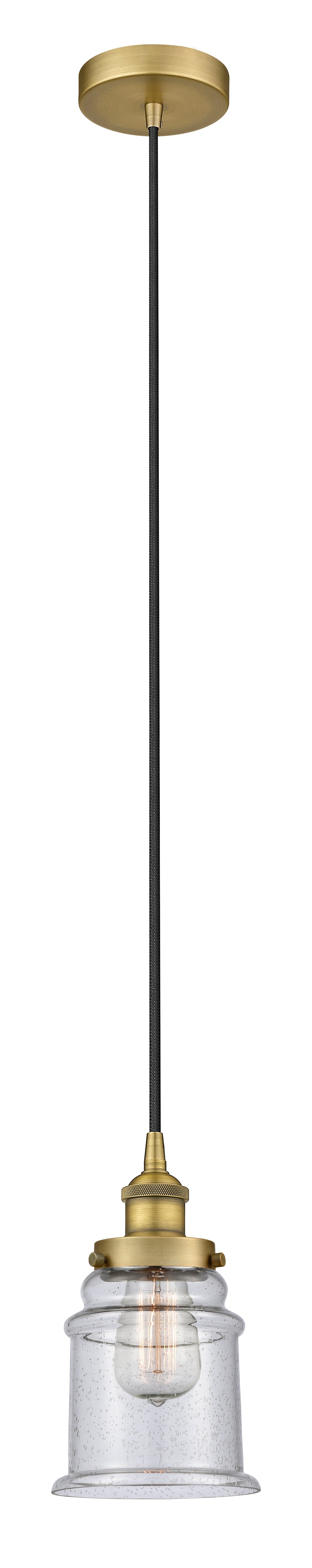 Edison Mini Pendant Antique Brass 6 Inch
