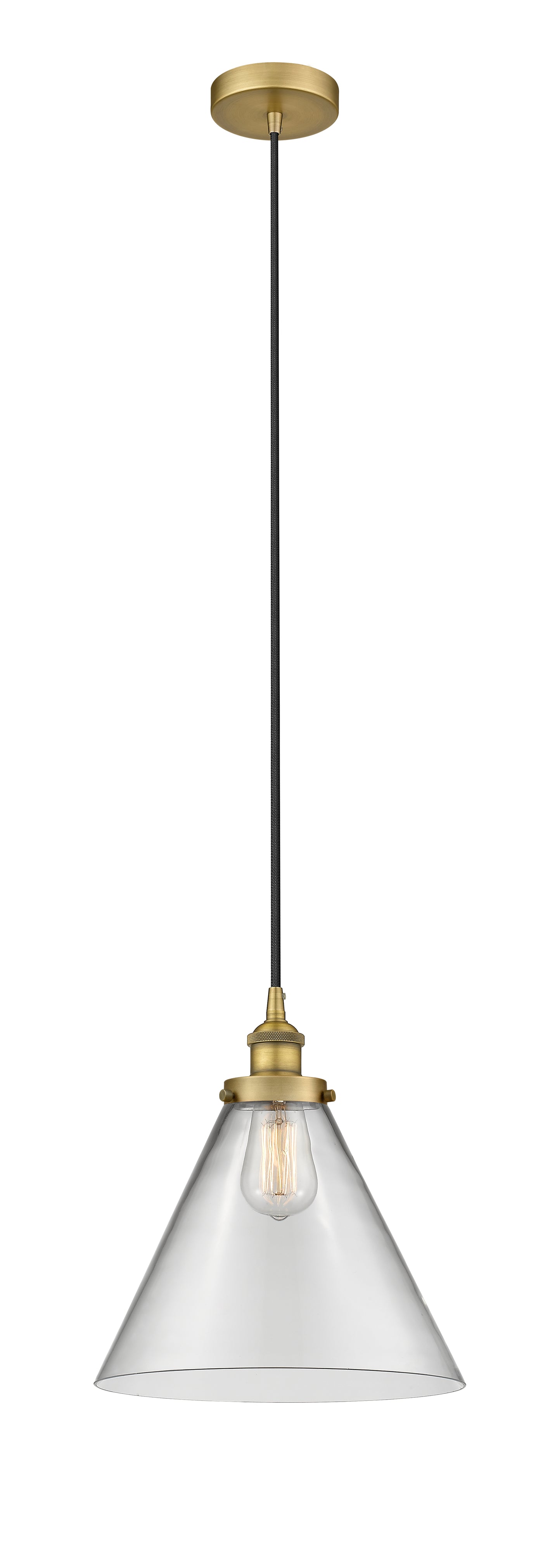 Edison Mini Pendant Cast Brass Antique
