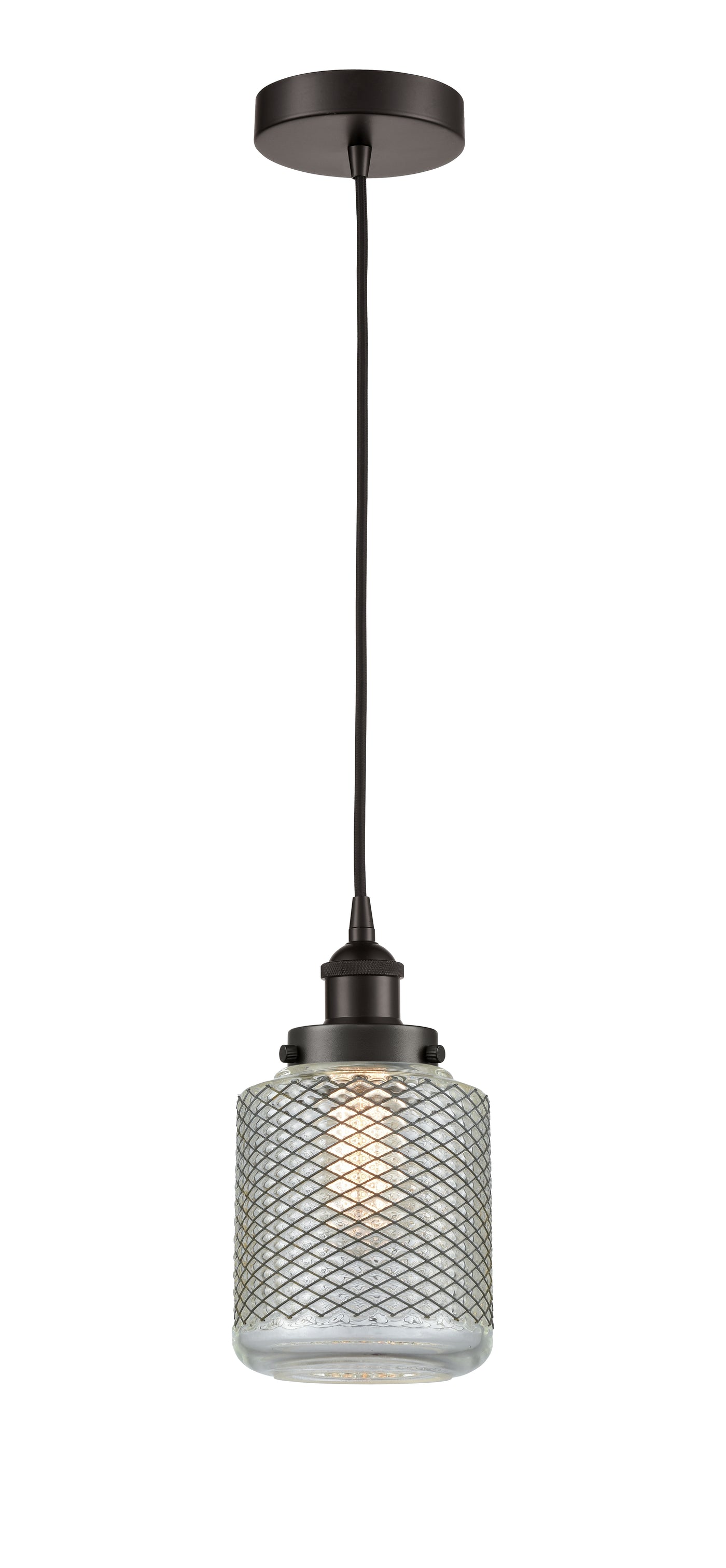 Edison Mini Pendant Antique Brass Cast Glass