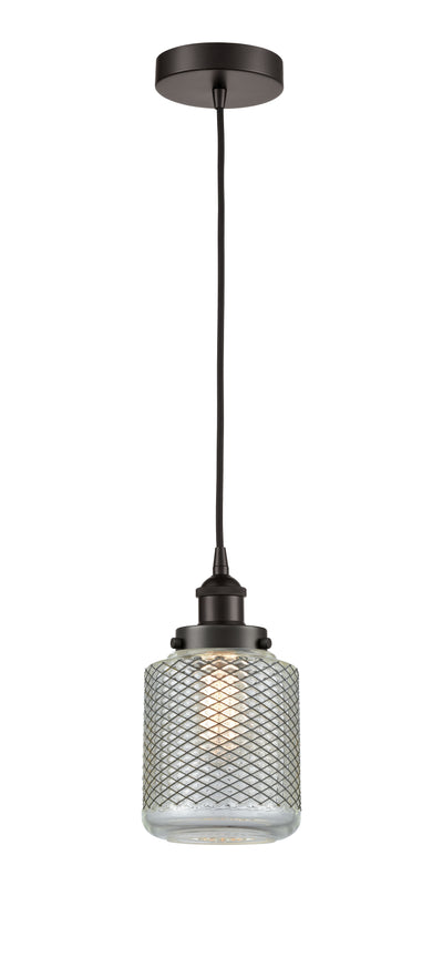 Edison Mini Pendant Antique Brass Cast Glass