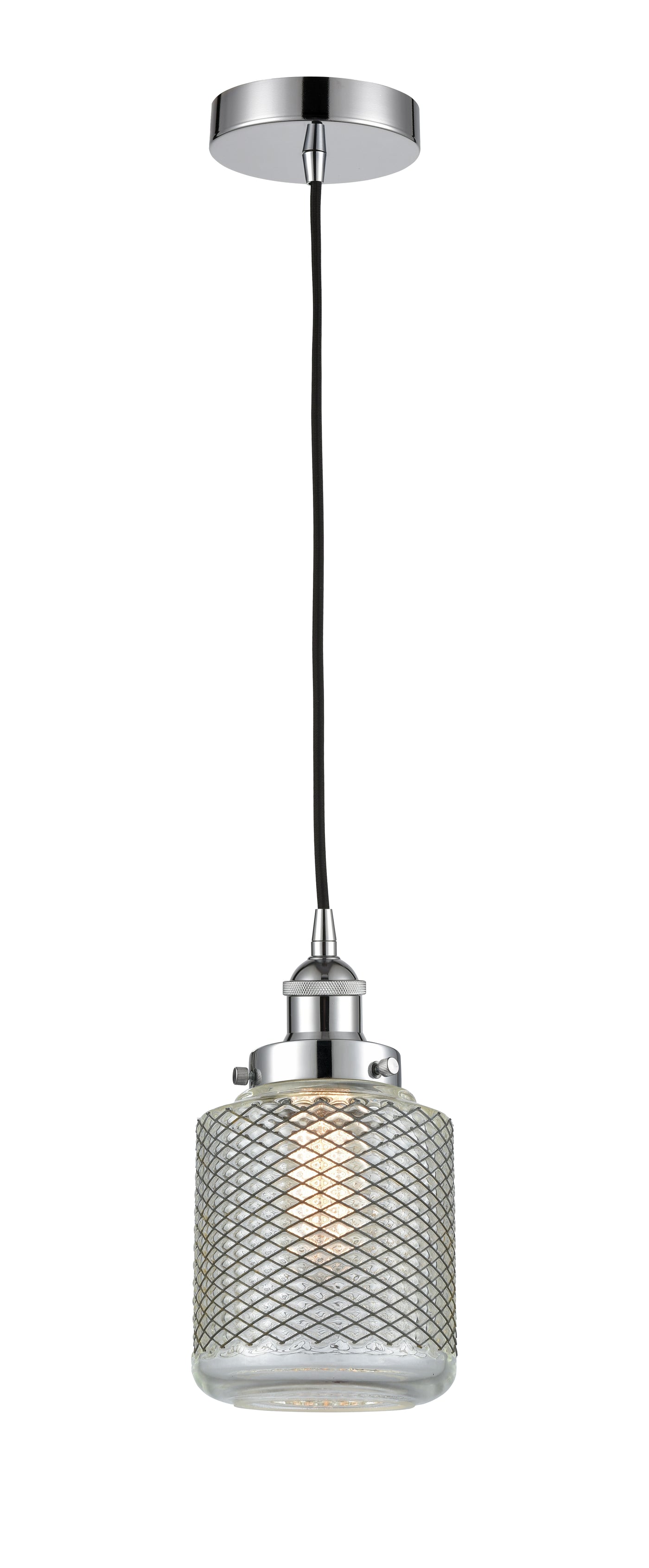 Edison Mini Pendant Antique Brass Cast Glass