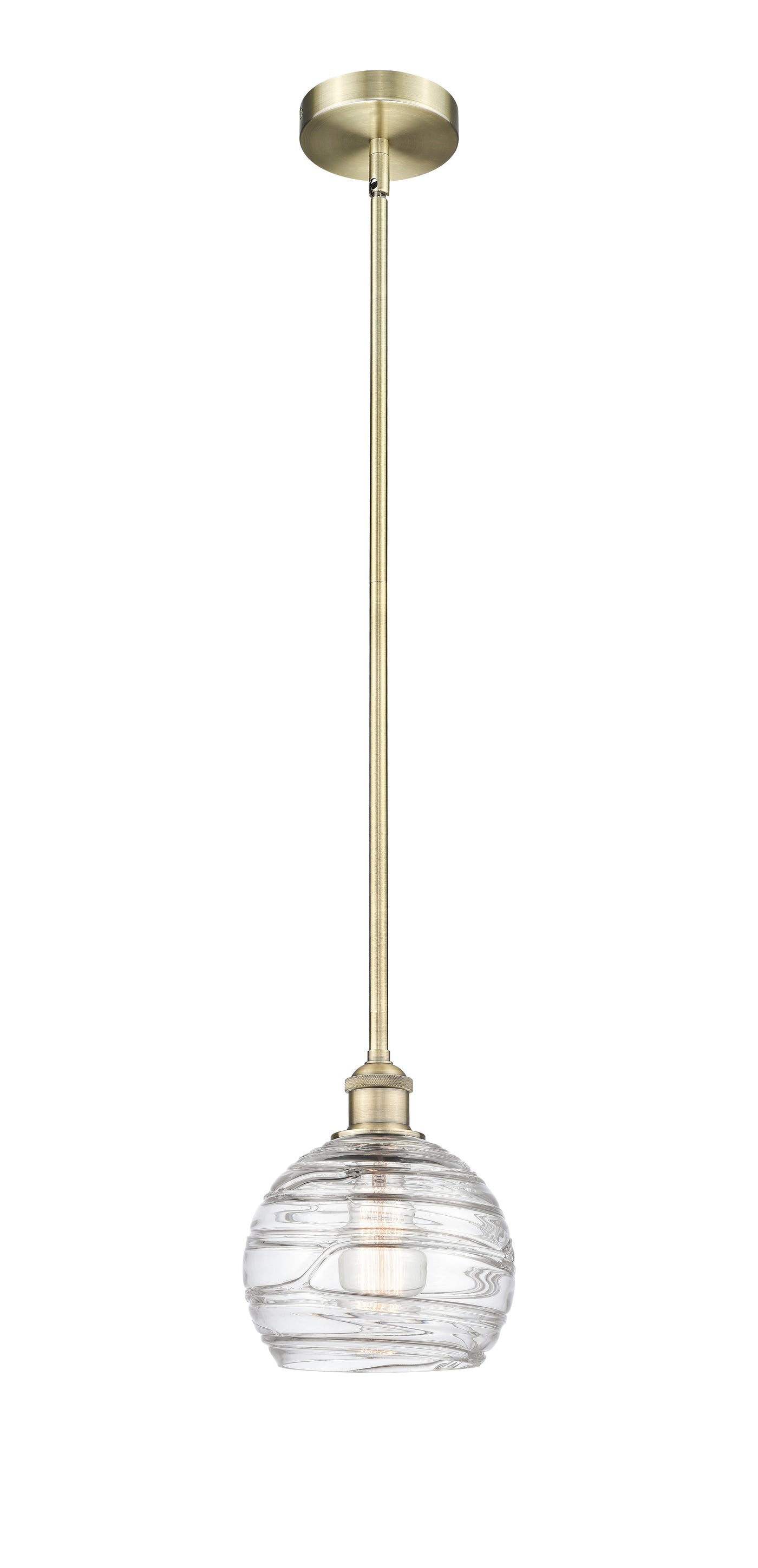 Edison Mini Pendant Antique Brass 8 Inch