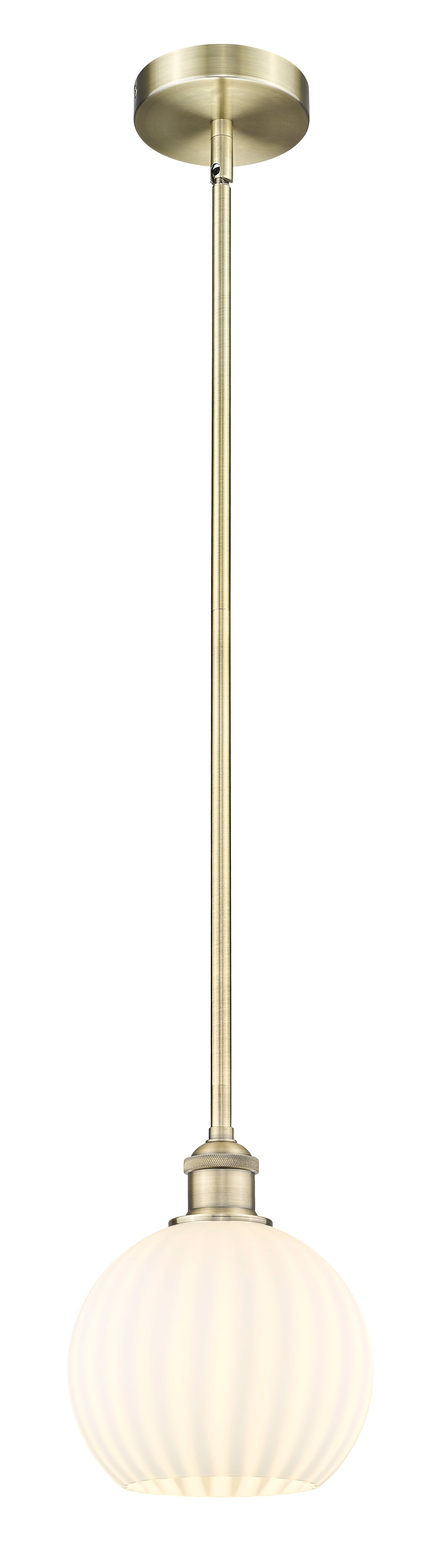 Edison Mini Pendant Antique Brass 8 Inch