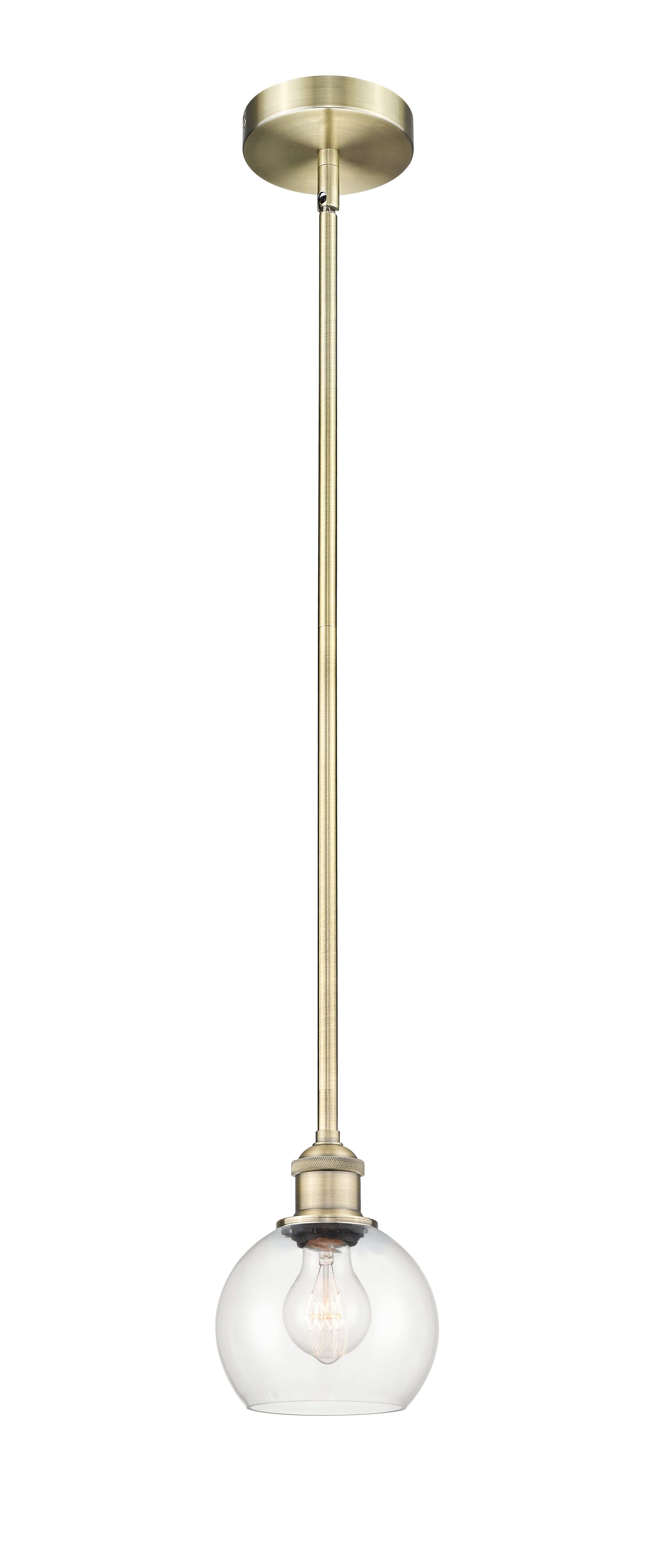 Edison Mini Pendant Antique Brass Finish