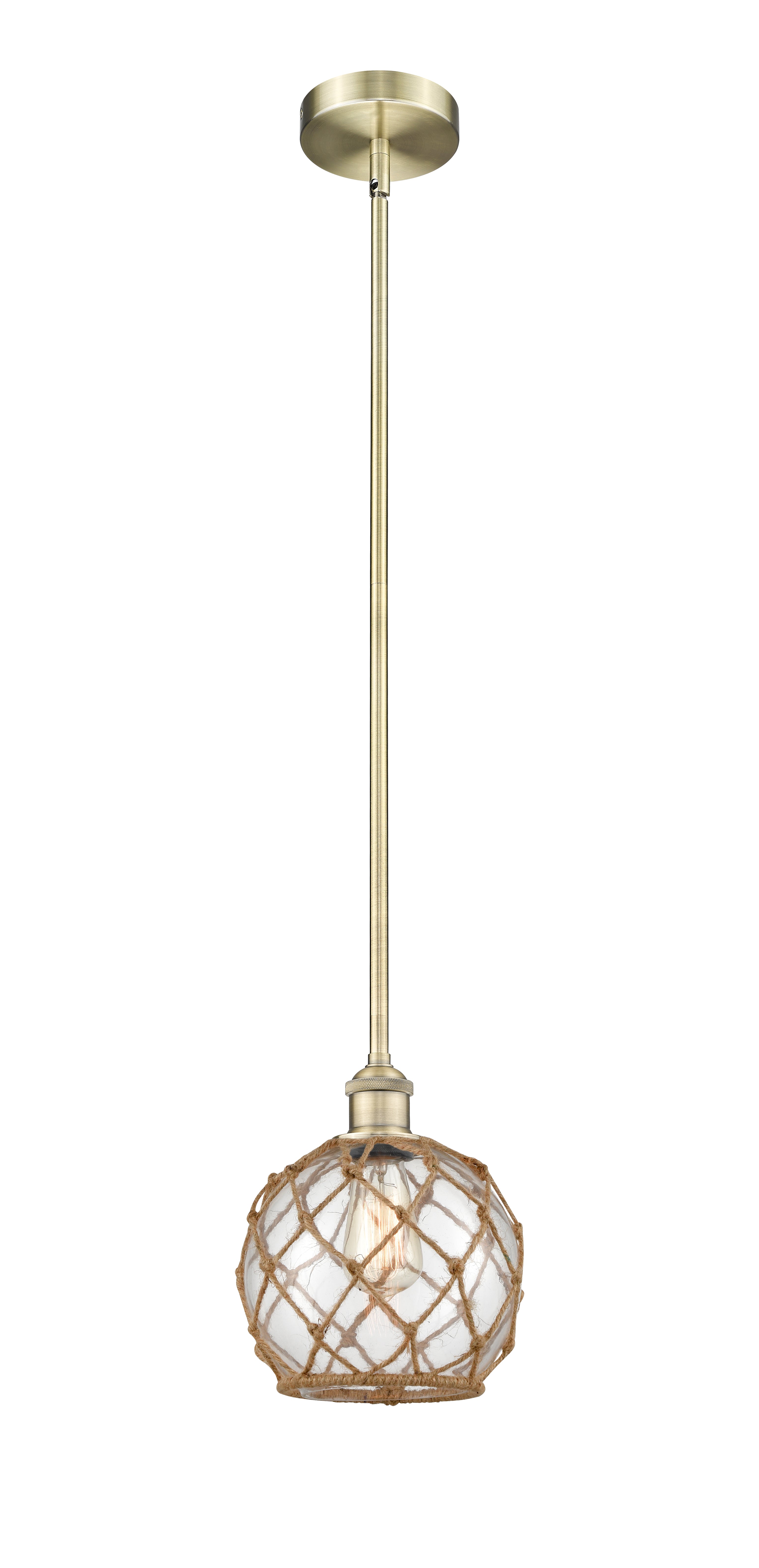 Edison Mini Pendant Antique Brass Finish