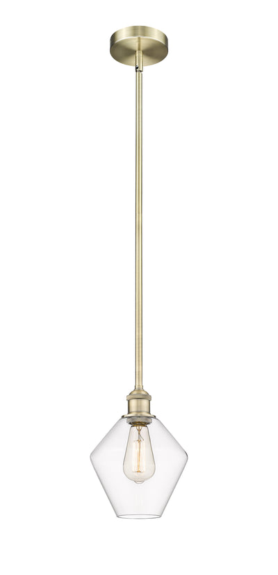 Edison Mini Pendant Antique Brass 8 Inch