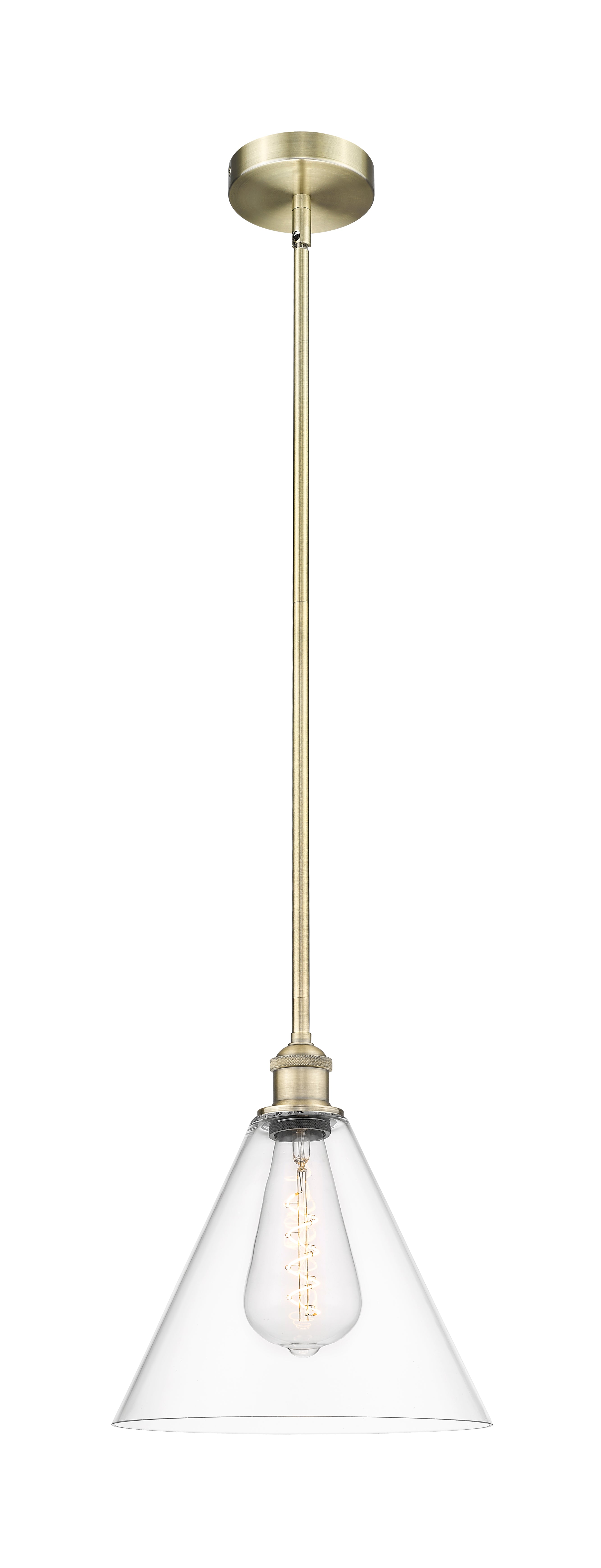 Edison Mini Pendant Antique Brass Glass